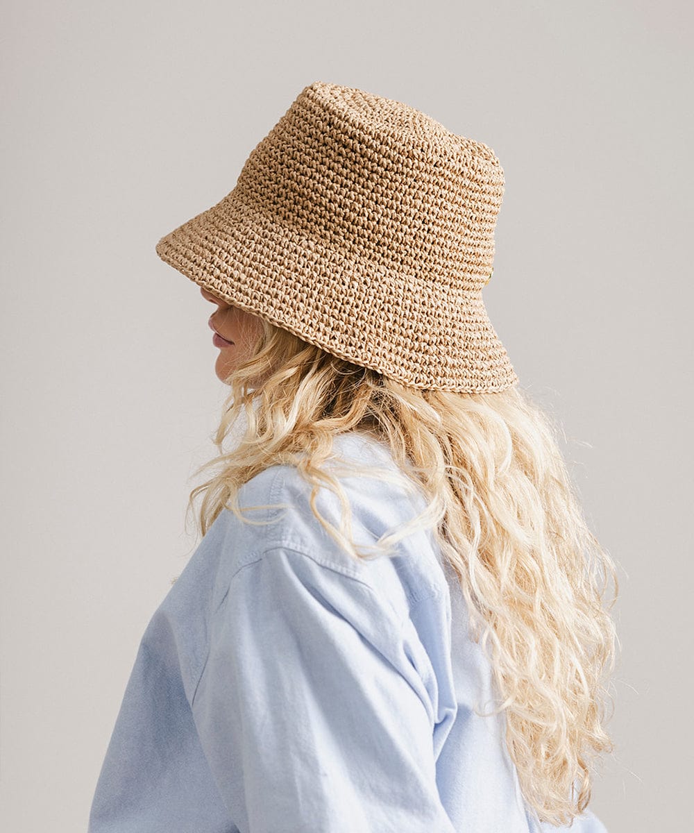 Crochet Packable Bucket Hat for Women - Breathable Summer Sun Hat with Wide Brim - Perfect for Beach, Travel, and Outdoor Activities
