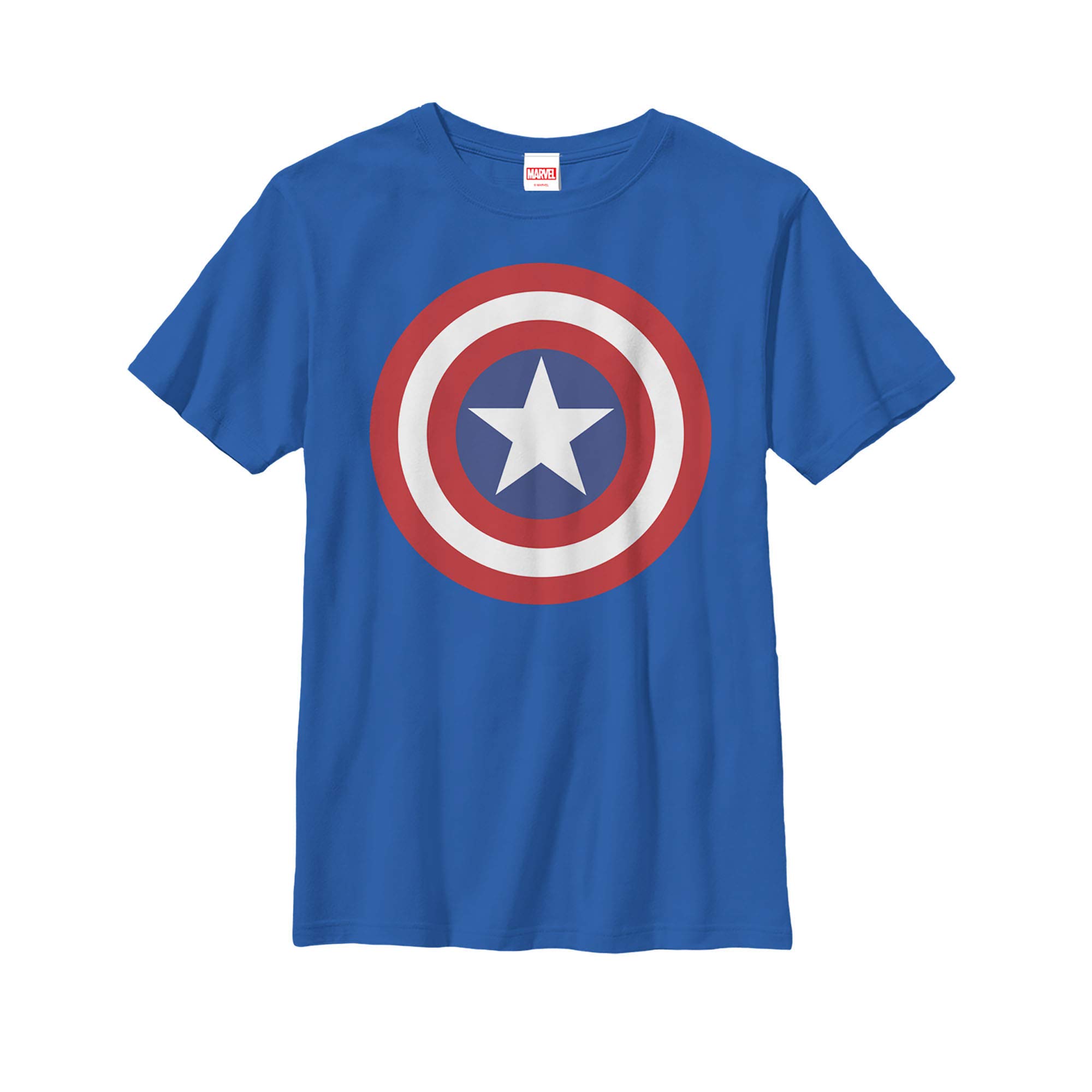 Marvel Captain America Bold Shield Boys T-Shirt - Superhero Costume & Casual Wear for Kids