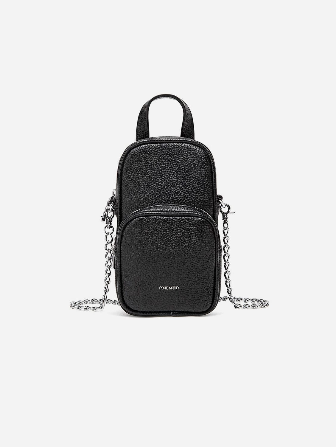 Cassandra Vegan Leather Crossbody Phone Case - Black Pebbled Leather for iPhone & Android | Stylish & Durable for Everyday Use, Travel & Work