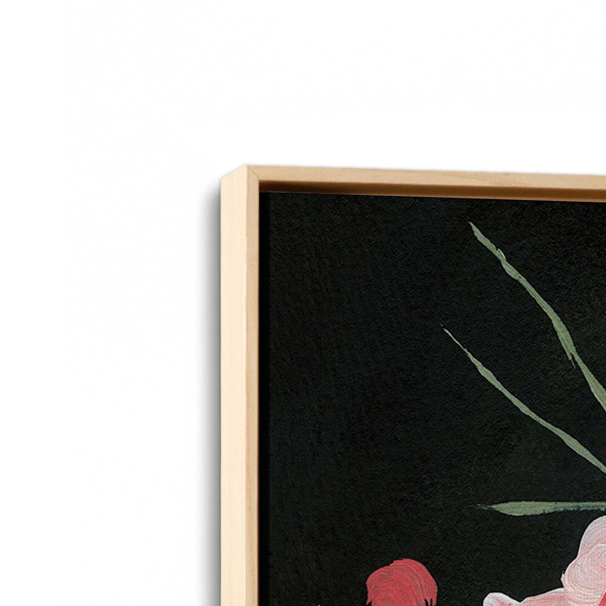 Delicate Coral Blossoms II Canvas Wall Art Print - Tropical Floral Home Decor for Living Room, Bedroom & Office