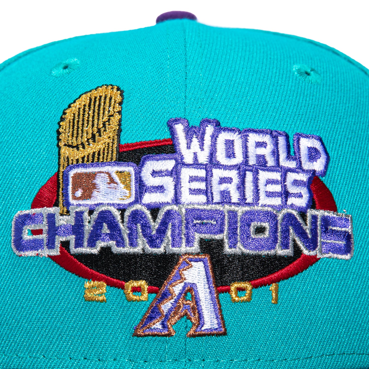 New Era 59Fifty Arizona Diamondbacks 2001 World Series Snapback Hat - Teal & Black - Official MLB Baseball Cap for Fans & Collectors - Perfect for Games, Tailgating & Streetwear Fashion