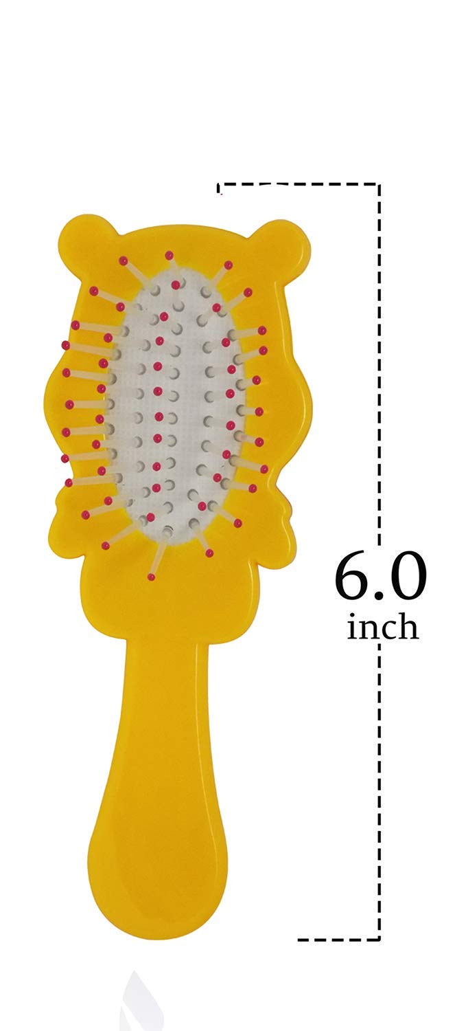 SIYAA Kids Hair Comb Brush for Boys & Girls - Perfect Birthday Party Return Gift (Yellow, Pack of 1) - Gentle Detangling for Daily Hair Care & Special Occasions