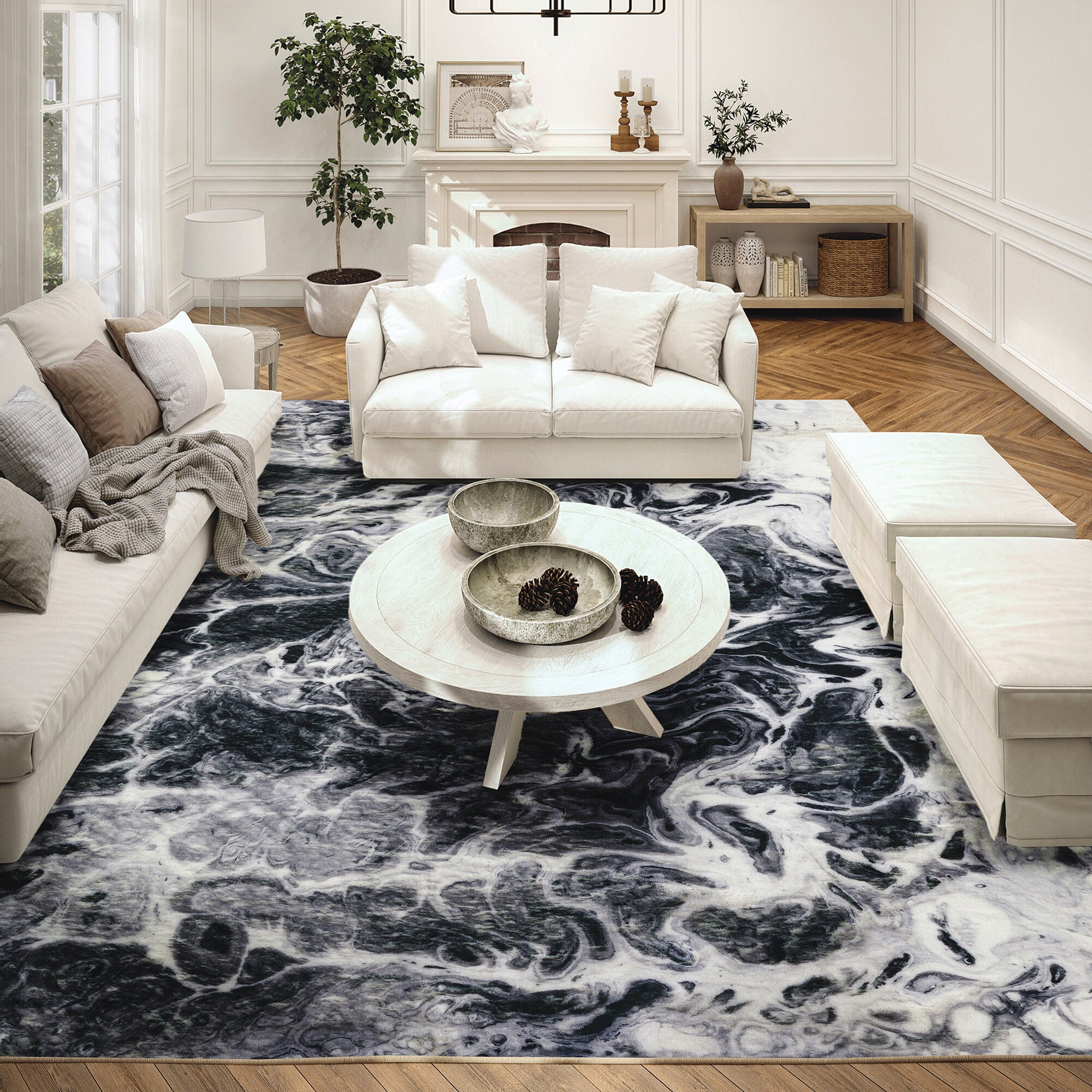 Kikiamo Soft and Plush Area Rug - Non-Slip Living Room Carpet for Home Decor, Bedroom, Nursery - Cozy and Durable Floor Mat for Indoor Use