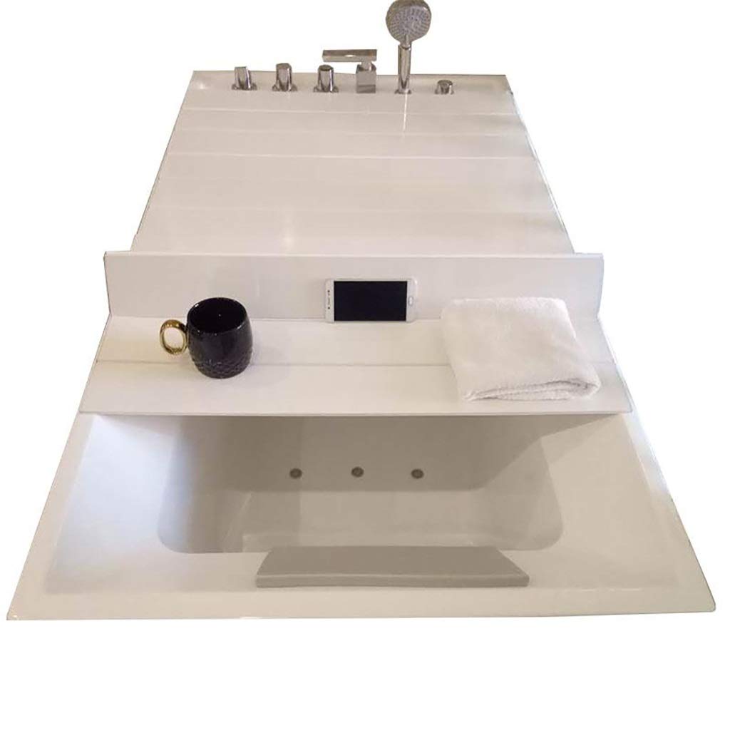 Bathtub Cover Anti-Dust Folding Insulation Board - PVC White 65x80x0.7cm - Bathroom Dust Protection & Energy Saving for Home Spa
