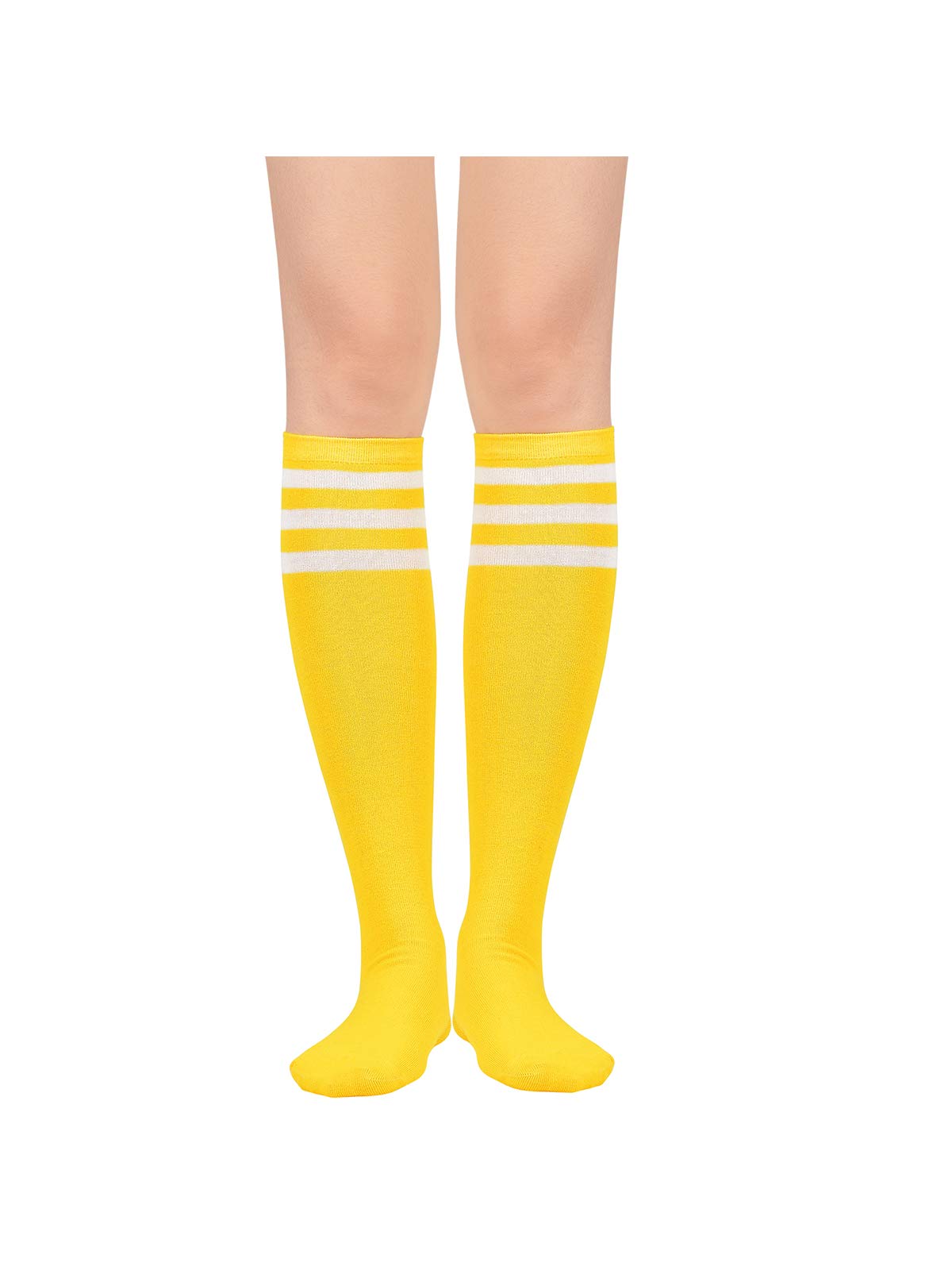 Century Star Women's Knee High Compression Socks - Athletic Running & Casual Wear - Triple Stripe Design - Moisture Wicking & Arch Support (Perfect for Running, Yoga, Nursing & Everyday Comfort)