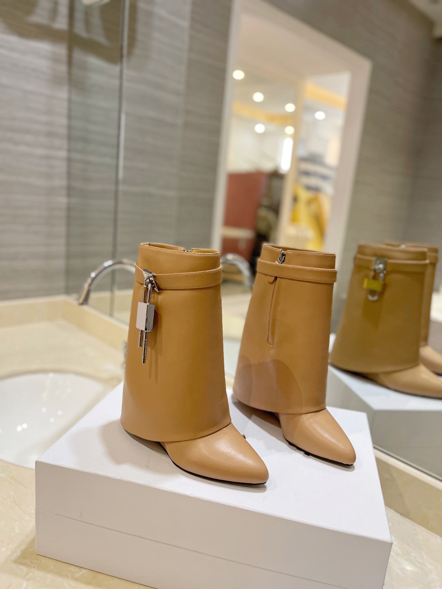 Women's Fashion Mid Calf Boots DP322 - Stylish Winter Ankle Boots for Women, Comfortable Casual & Dressy Booties for Everyday Wear, Office, Dating & Night Out