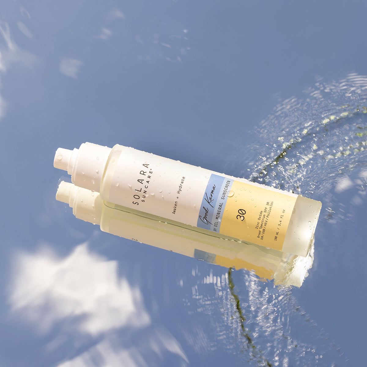 Good Karma Dry Oil Mineral Sunscreen SPF 30 - Broad Spectrum UVA/UVB Protection, Water Resistant, Reef Safe & Vegan - Perfect for Beach, Swimming & Outdoor Activities