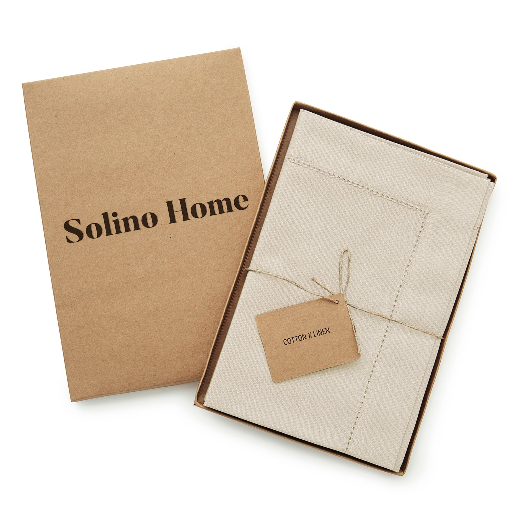Premium Cotton Linen Hemstitch Napkins Set - 100% Natural Fabric Dinner Napkins for Formal Dining, Wedding, and Special Occasions - Elegant Table Decor for Restaurants and Home Entertaining