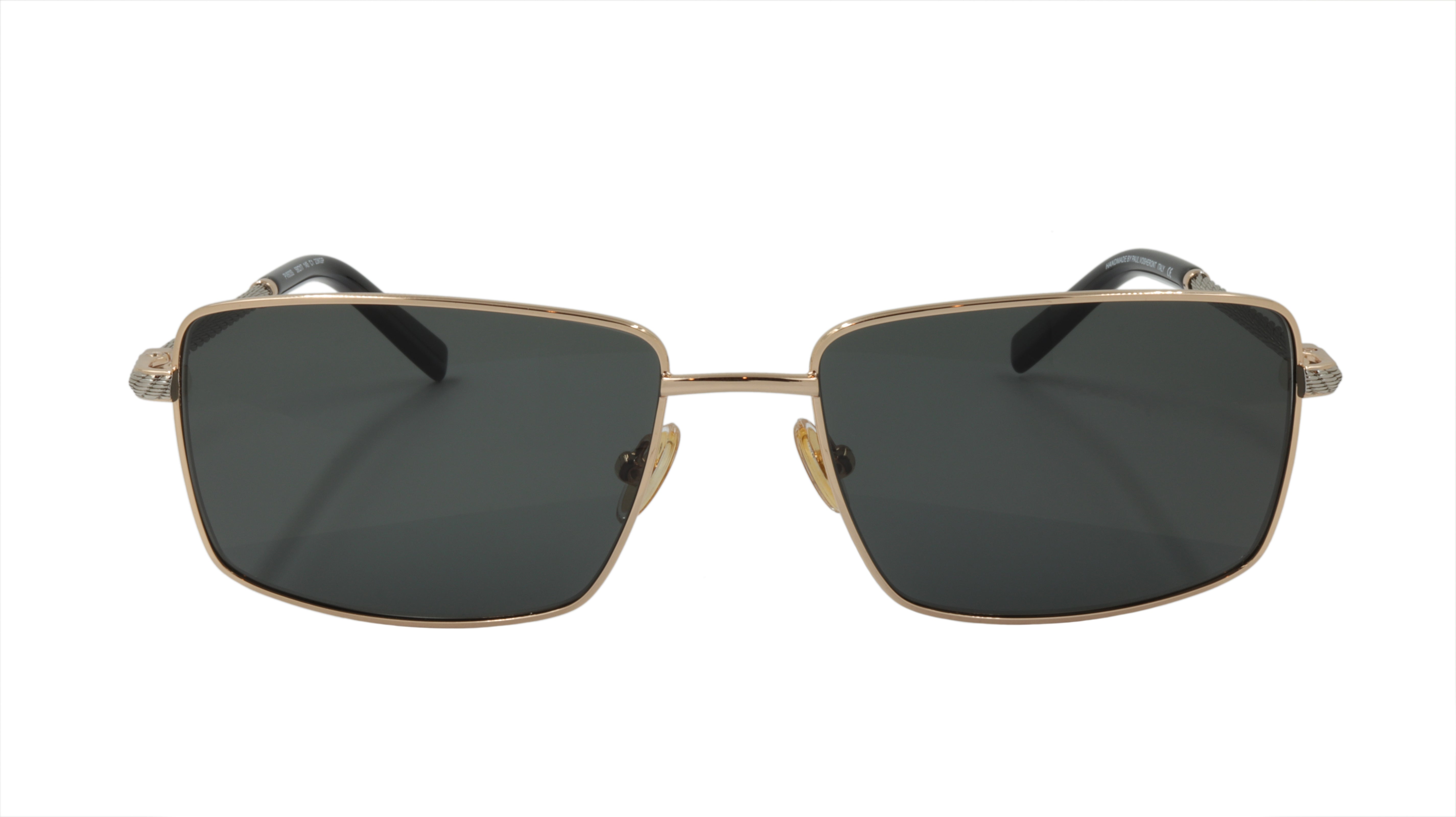 Paul Vosheront PV603S C1 Polarized Sunglasses - Gold Plated Metal & Acetate Frame - Italian Design for Men & Women - Perfect for Driving, Beach & Outdoor Activities
