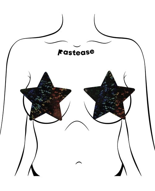 Pastease Star Black Disco Ball Fuller Coverage Nail Stickers - Glamorous Full Cover Press On Nails for Parties, Night Out & Special Occasions