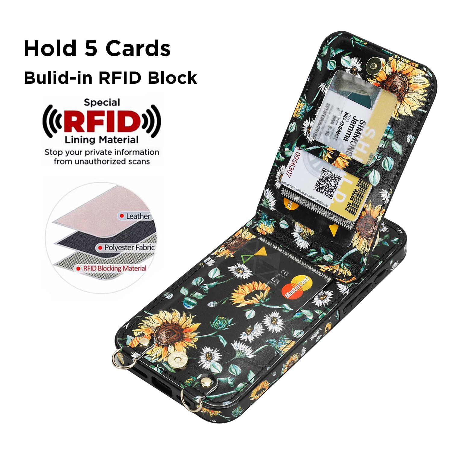 uCOLOR Premium Leather Wallet Case for iPhone 15 Pro Max 6.7