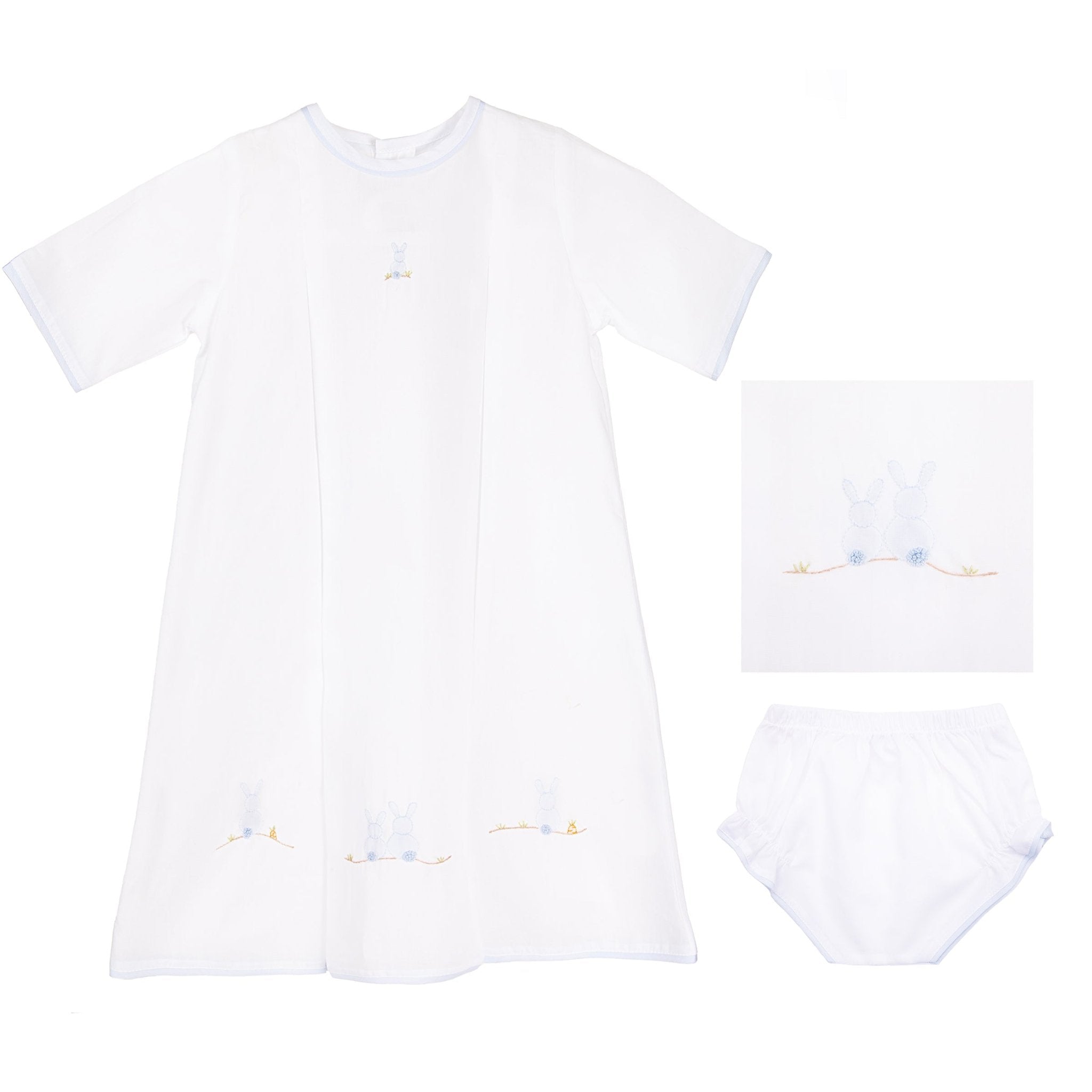 Soft Baby Bunny Cotton Daygown - Cute Newborn Outfit for Girls & Boys - Perfect for Photoshoots, Christenings & Special Occasions