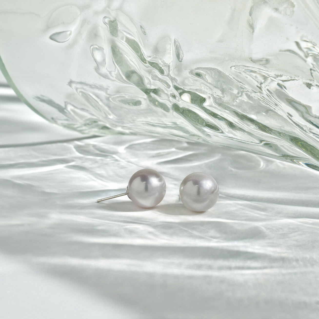 18K Gold Premium Edison White Pearl Stud Earrings KE00020 - Elegant Jewelry for Women, Perfect for Weddings, Parties & Everyday Wear