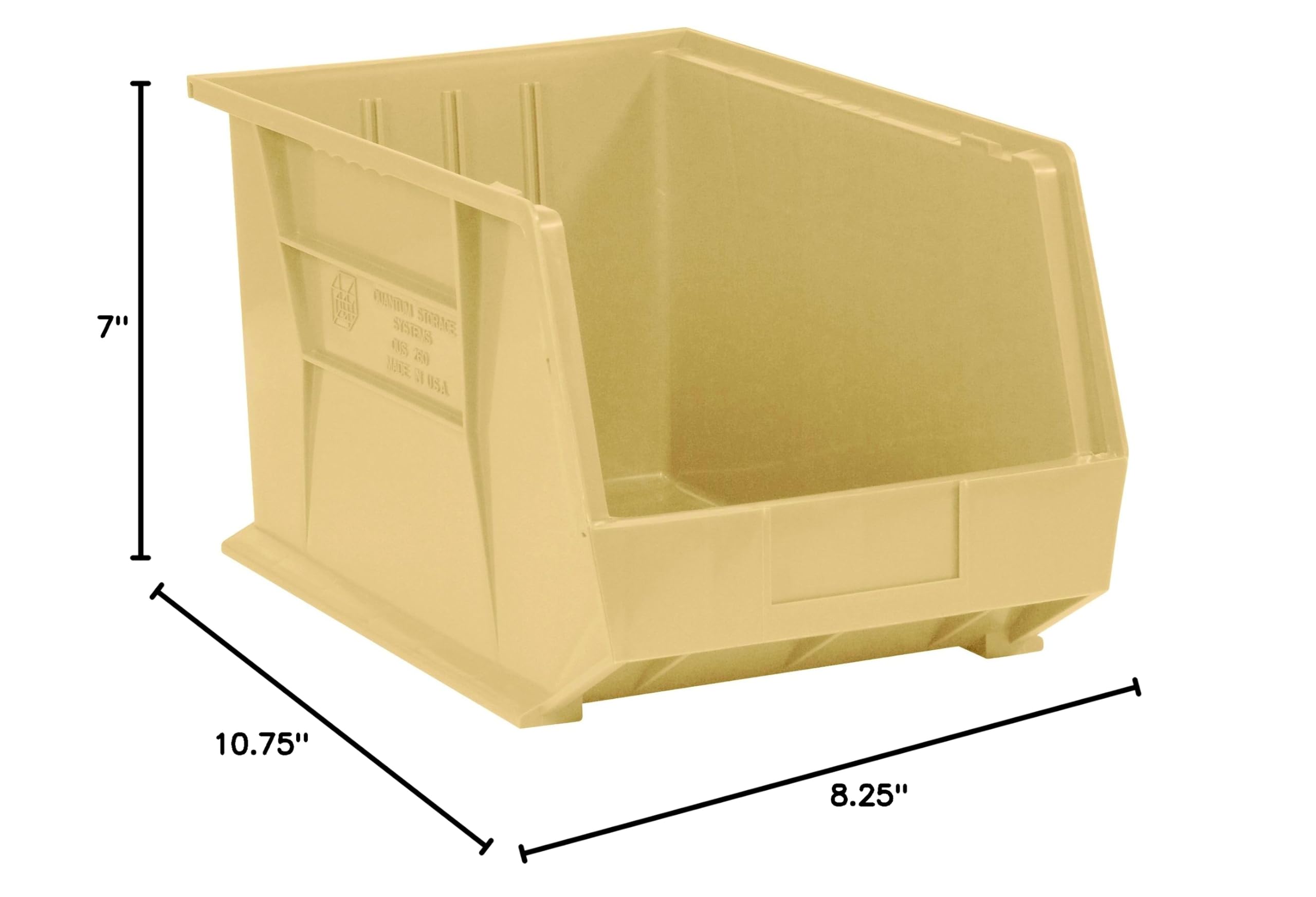 Aviditi 6-Pack Ivory Plastic Stackable & Hangable Storage Bins | 10.75