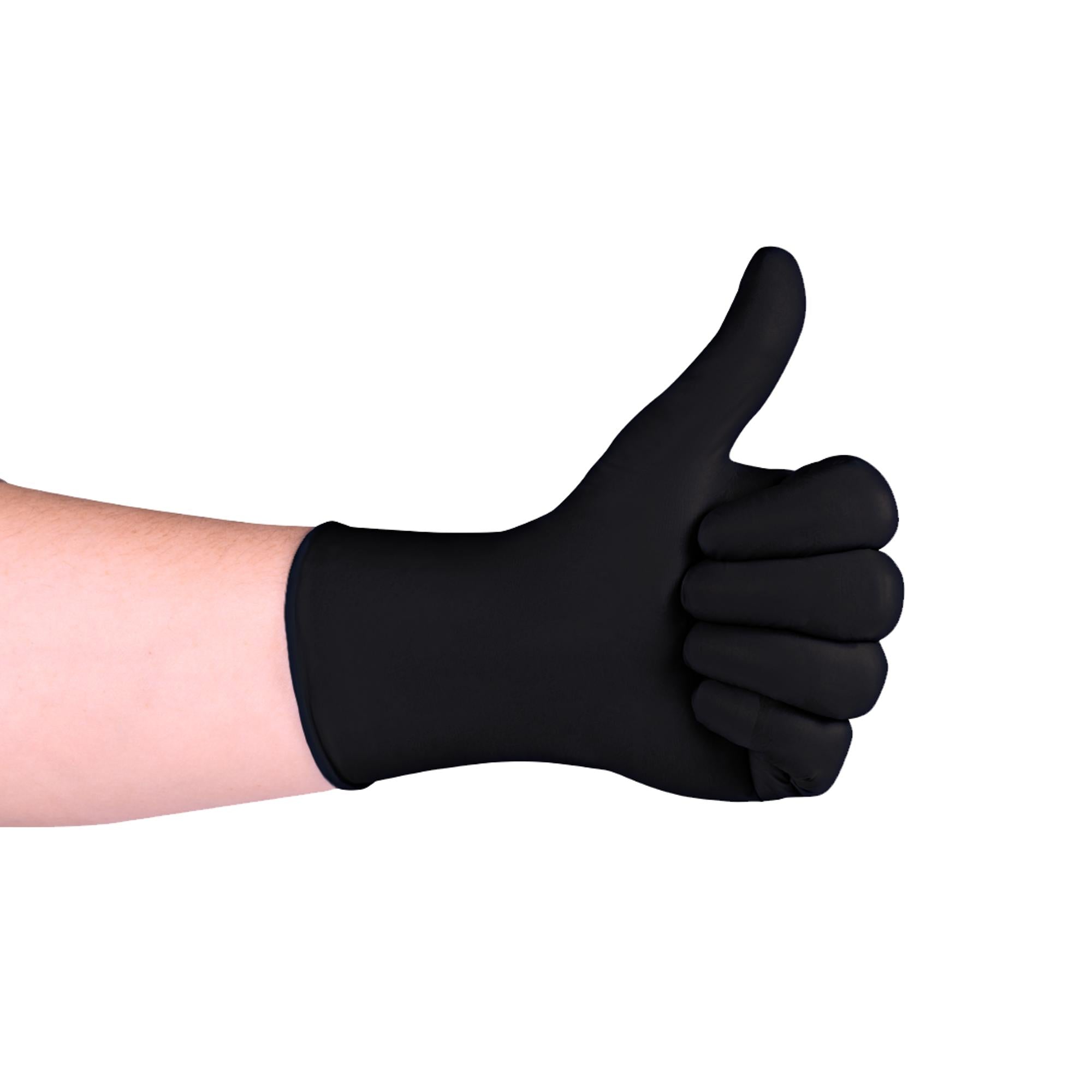 Eco-Friendly Biodegradable Nitrile Gloves - Black, 100 Count | Disposable, Chemical Resistant for Cleaning, Food Handling & Medical Use