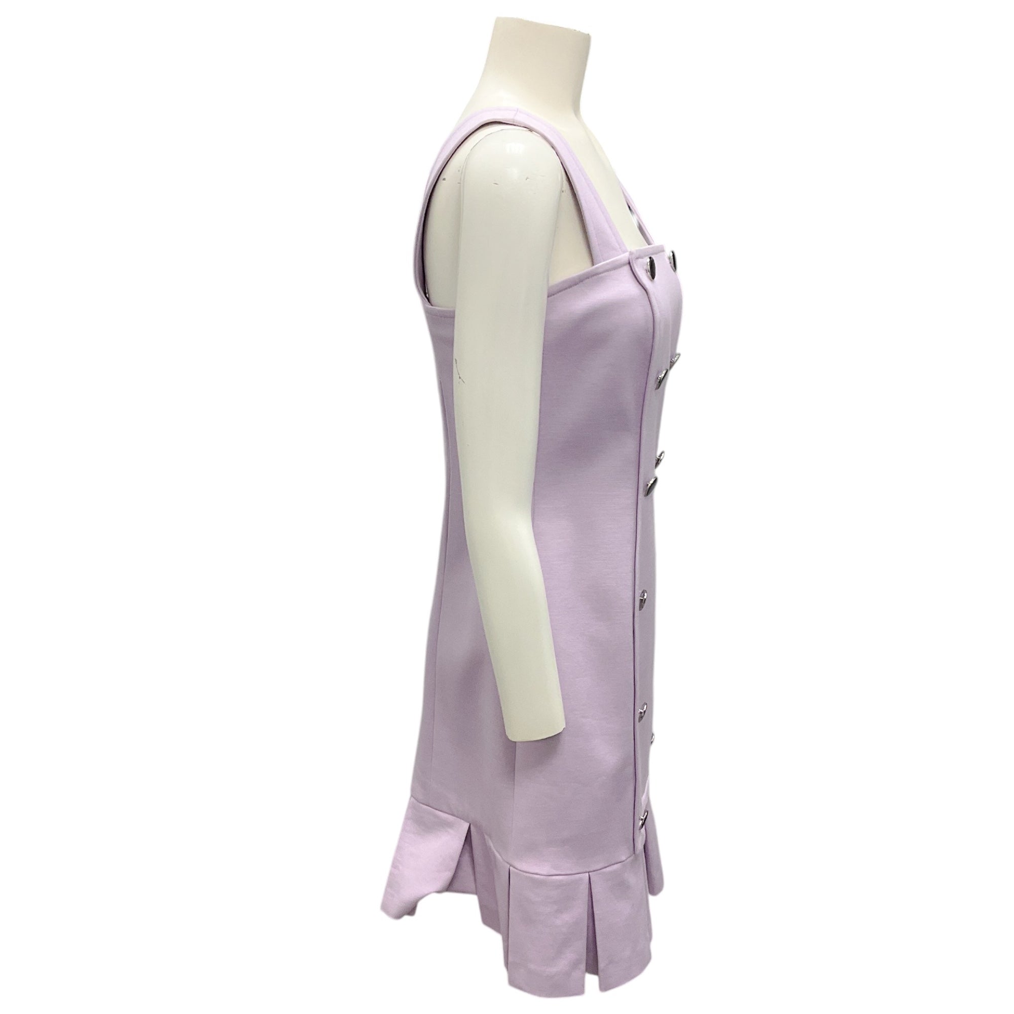 Paule Ka Lilac Pleated Button Front Sleeveless Cotton Dress for Women | Summer Casual Outfit | Perfect for Brunch, Beach Vacations & Date Nights