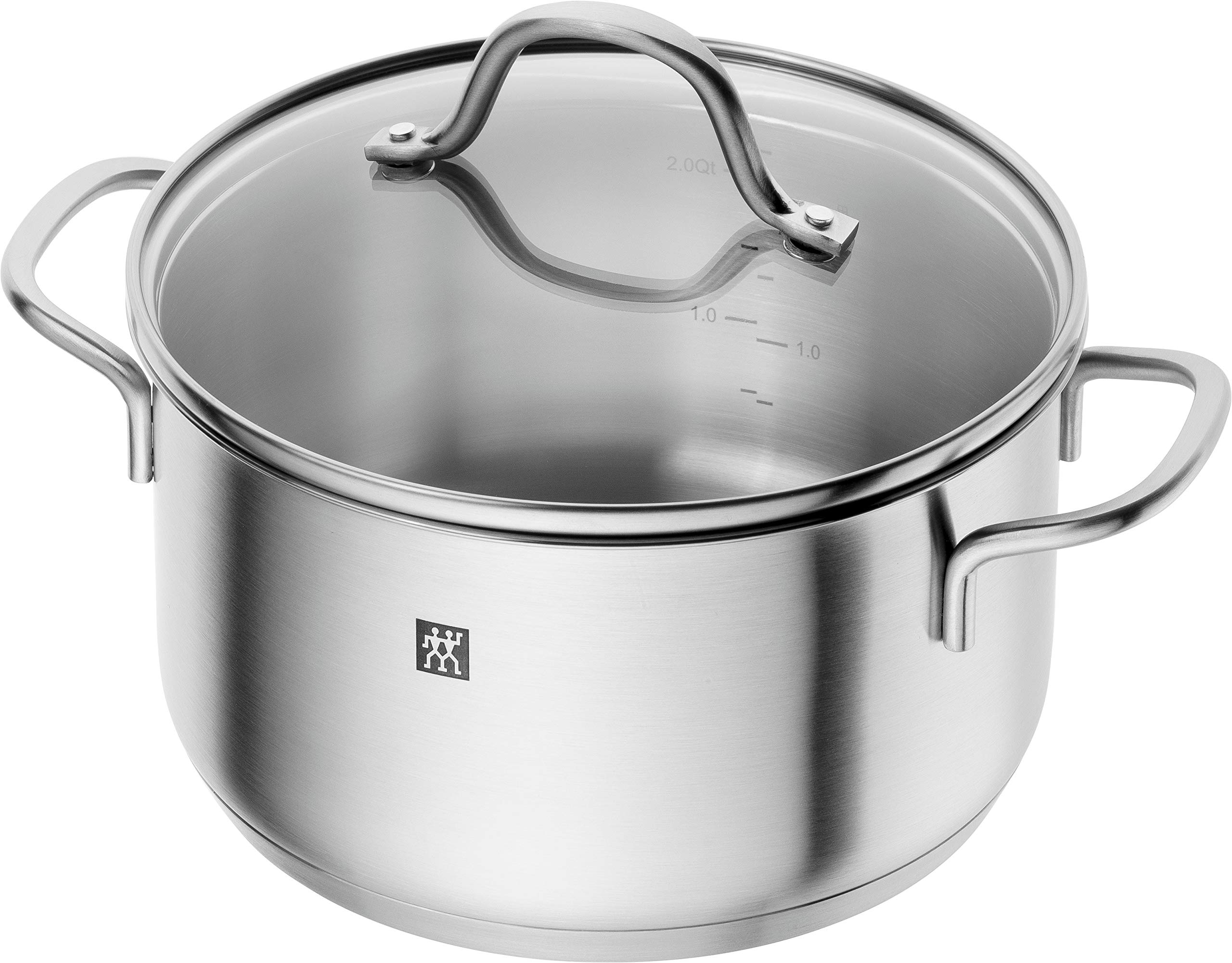 ZWILLING 5-Piece Flow Cookware Set with 4 Lids, Induction Compatible, Stainless Steel Pots and Pans for Professional Cooking & Home Kitchen Use