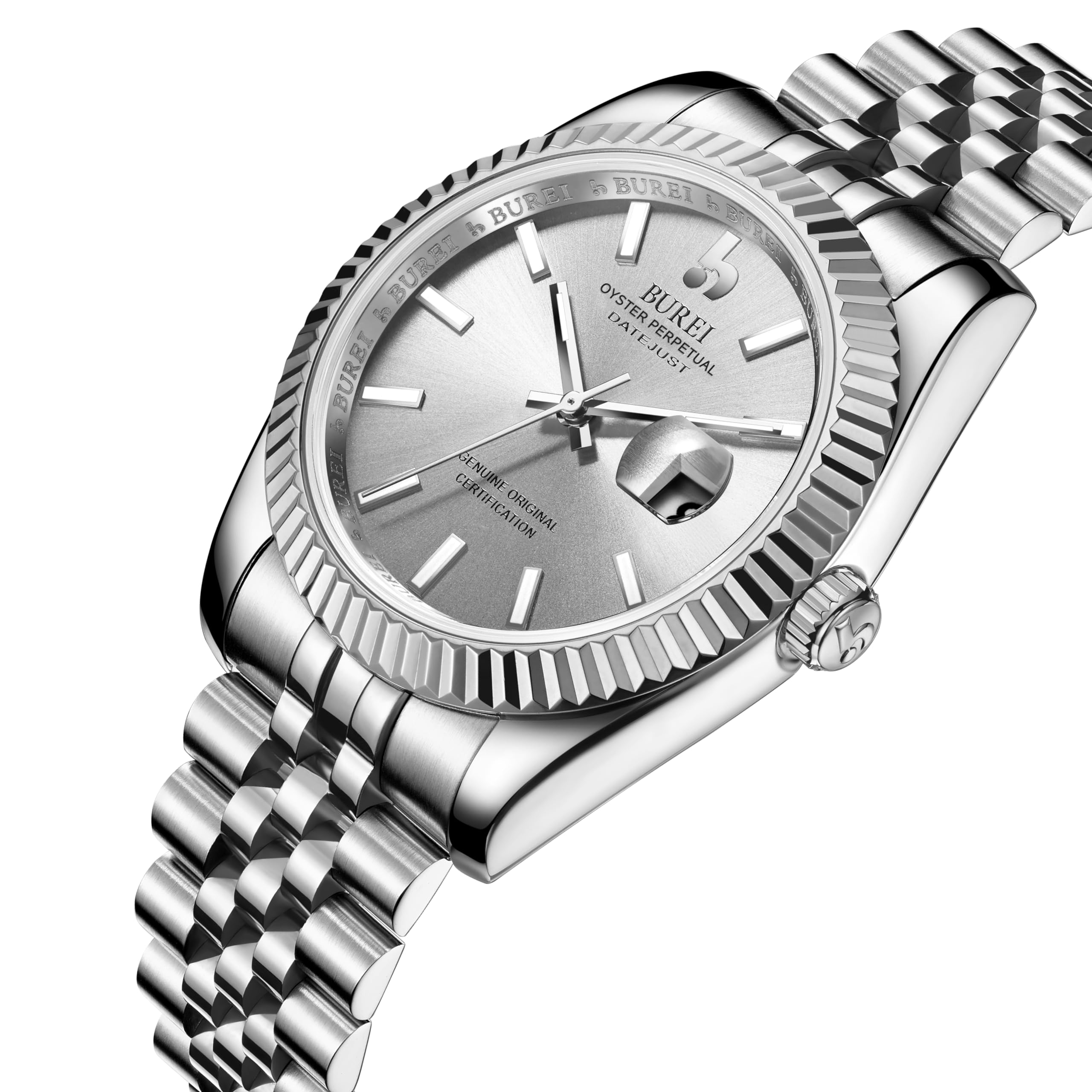 BUREI Men's Automatic Mechanical Watch - Luxury Business Stainless Steel Waterproof Self-Winding Watch for Men | Perfect for Office, Formal Events & Everyday Wear