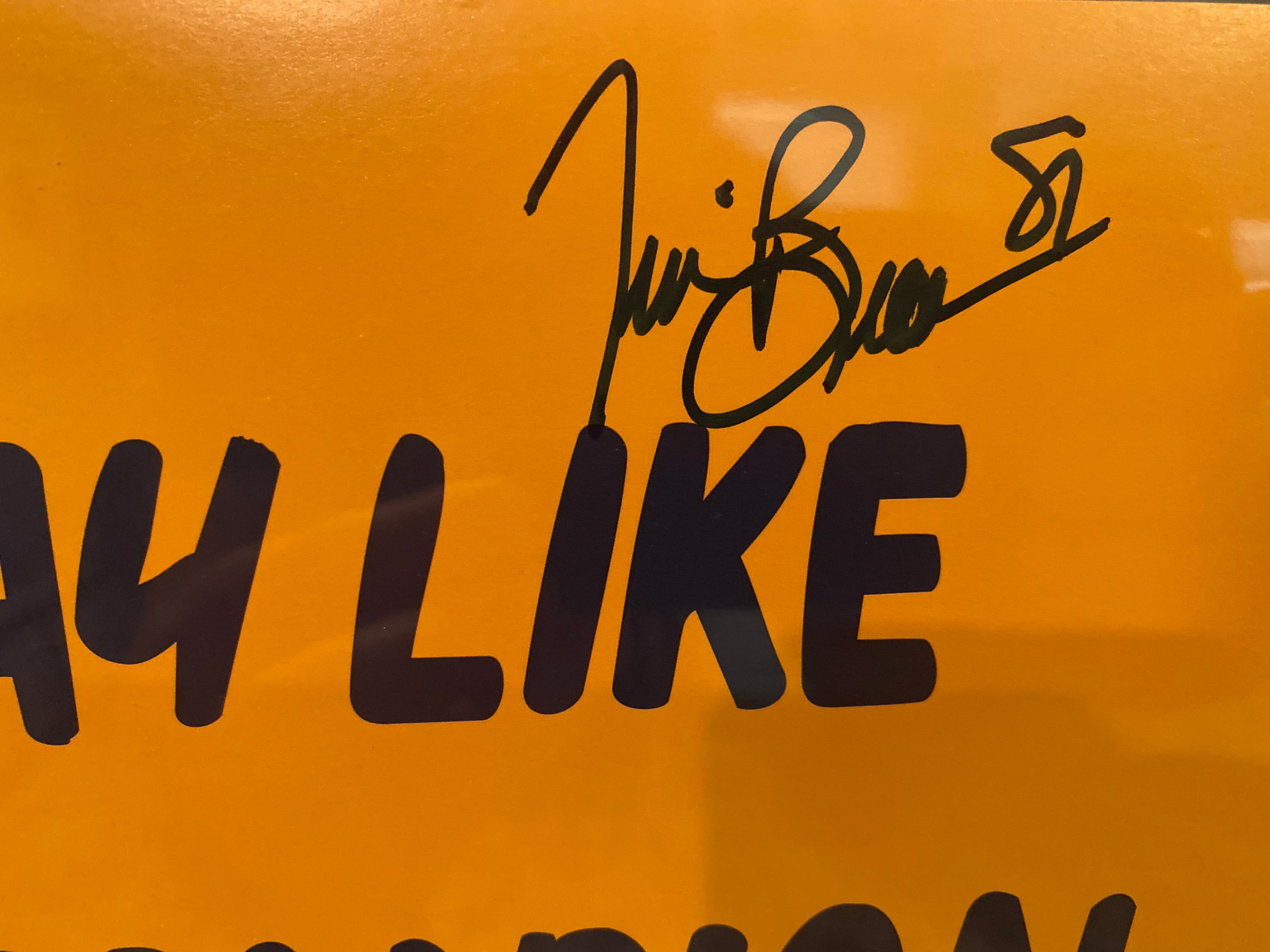 Tim Brown Autographed 8x10 Photo - Play Like A Champion Today - Signed Memorabilia for Football Fans, Man Cave Decor, and Sports Collectors