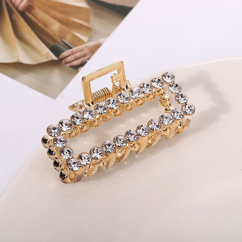 Stylish Metal Claw Hair Clips for Women & Girls - Golden Hair Accessories (6-Pack) - Perfect for Parties, Weddings & Everyday Fashion