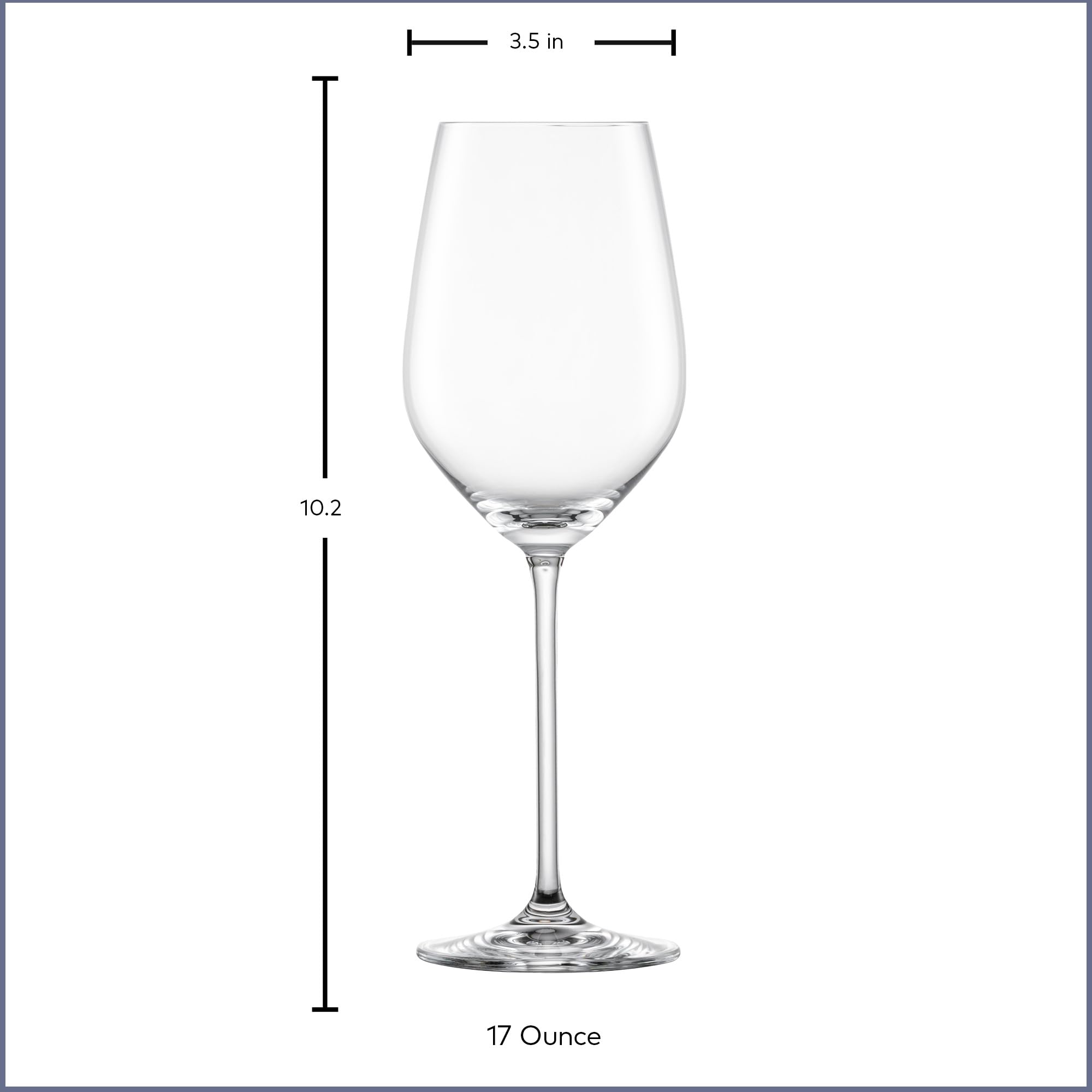 Premium SCHOTT ZWIESEL Fortissimo Red Wine Glasses Set of 6 - 17oz German Crystal Wine Glasses for Cabernet, Merlot & Water - Dishwasher-Safe Tritan Crystal - Perfect for Dinner Parties, Wine Tasting & Gifts