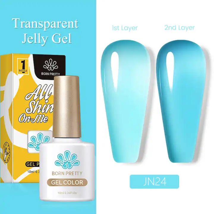 Born Pretty Jelly Nude Gel Polish - Long Lasting Soak Off UV LED Nail Polish for Salon & Home Manicure - Perfect for Weddings, Parties & Everyday Wear