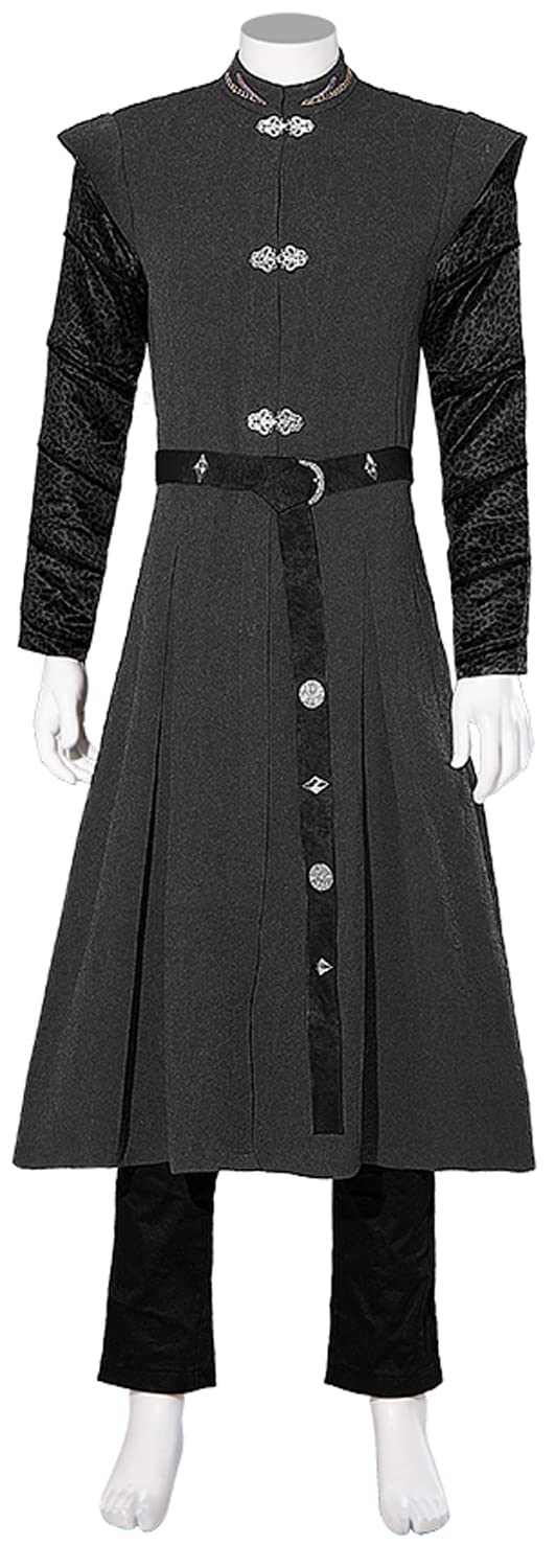 Daenerys Targaryen Cosplay Costume for Adults - Black Coat with Belt Full Set | Game of Thrones Halloween Costume for Men & Women | Perfect for Conventions, Cosplay Events & Halloween Parties