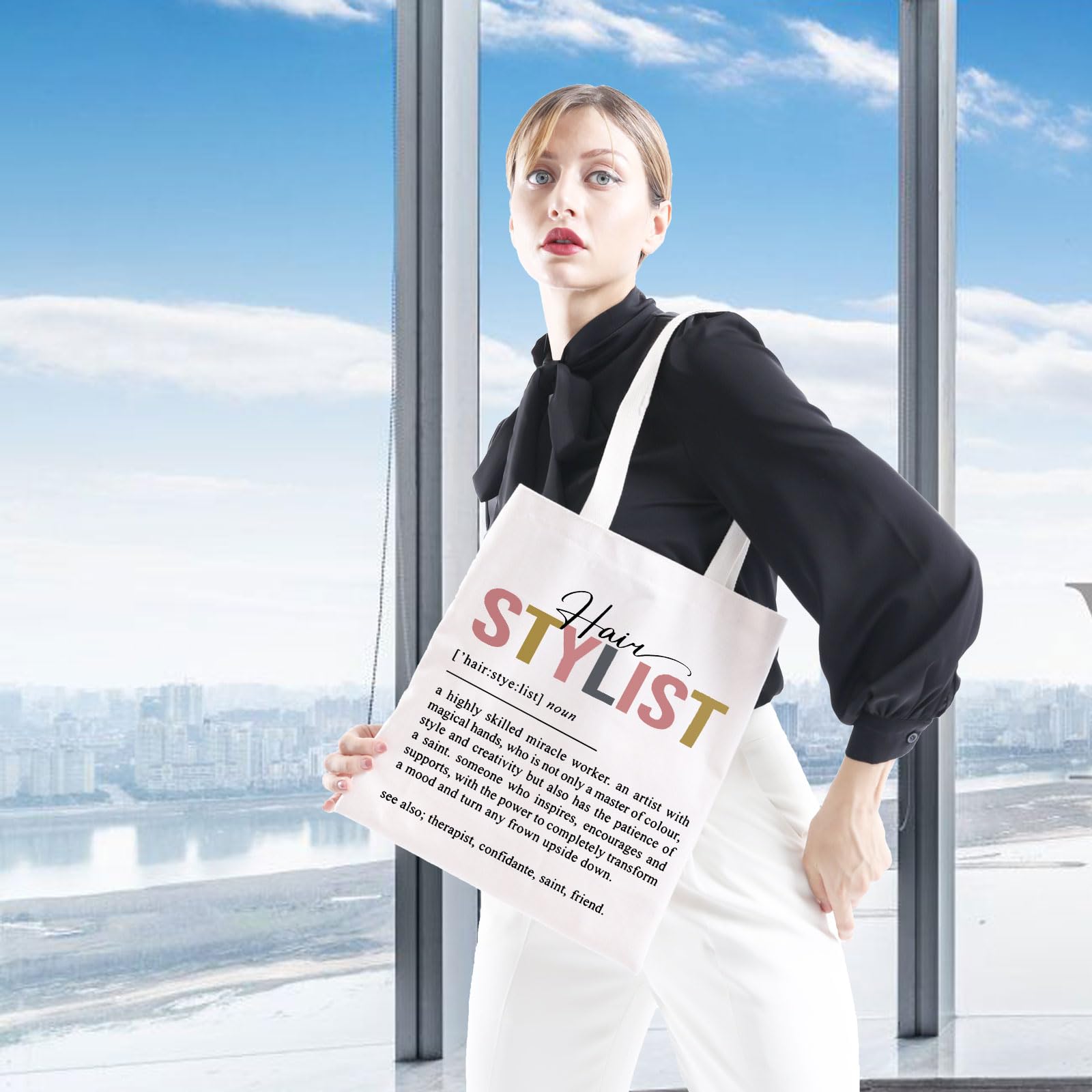 Stylish Hairstylist Tote Bag - Perfect Gift for Cosmetology Graduates & Hair Stylists - Durable & Spacious Hairdresser Supply Bag for Salon Tools & Essentials - Ideal for Work, Travel & Beauty School