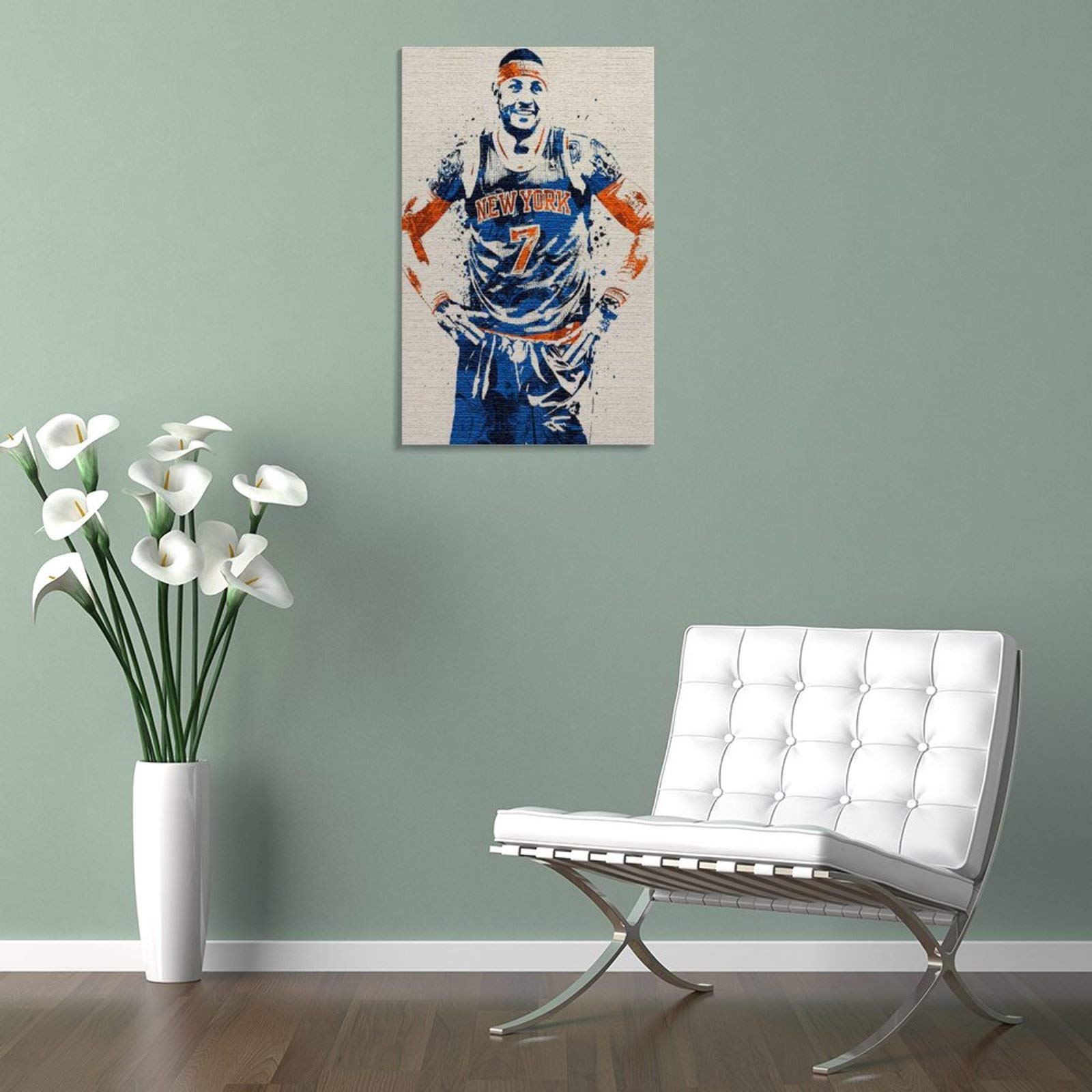 Carmelo Anthony Basketball Poster - 12x18inch (30x45cm) NBA Wall Art, Sports Decor for Fans, Perfect Gift for Basketball Lovers - Ideal for Living Room, Bedroom, Game Room & Man Cave Decor