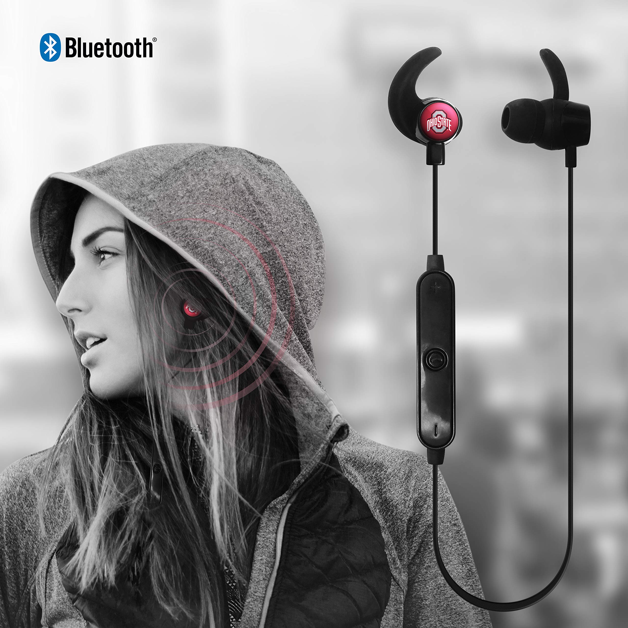 SOAR NCAA Wireless Bluetooth Earbuds - Sweatproof Sport Earphones with 30H Playtime, Noise Cancelling for Running, Gym & Workout - Perfect for College Students & Athletes