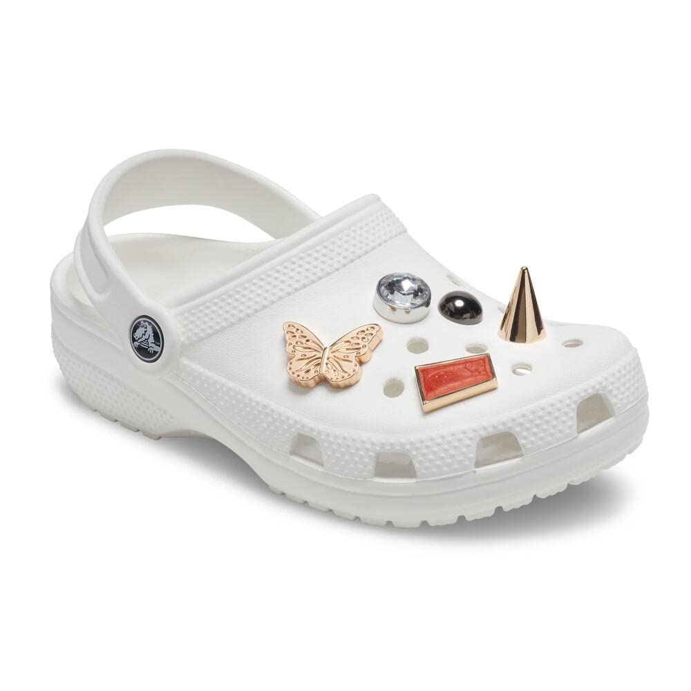 Crocs Unisex-Adult Jibbitz Shoe Charms - Gold Multi Pack with Bling for Customizing Clogs | Perfect for Casual Wear, Beach & Pool Accessories
