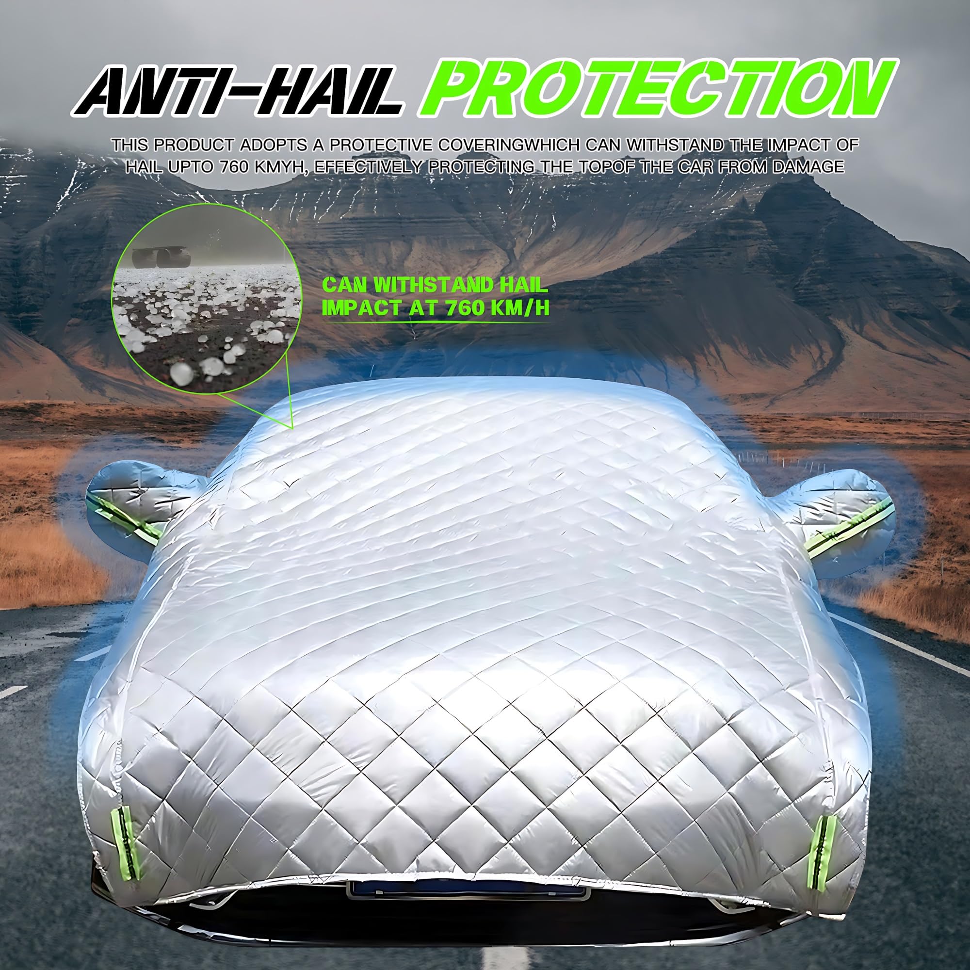 Waterproof All-Weather Car Cover for Jeep Wrangler JK & JL 4-Door - Custom Fit SUV Cover with UV Protection (Silver-A) - Perfect for Outdoor Parking, Travel & Vehicle Storage