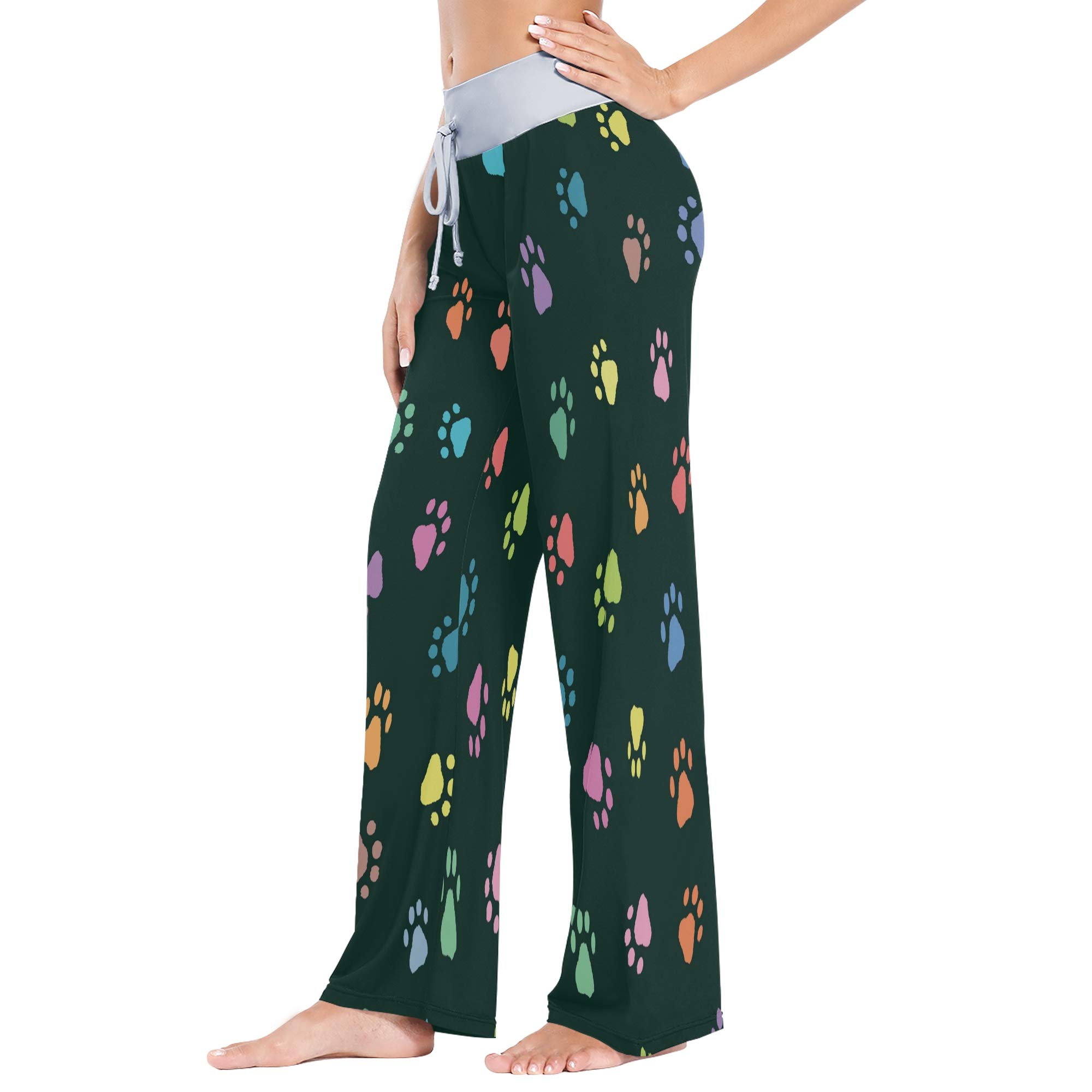 ALAZA Women's Lounge Pants - Soft Stretchy Wide Leg Sleep Pants for Women, Comfortable Casual Pajama Bottoms for Home, Yoga & Relaxation