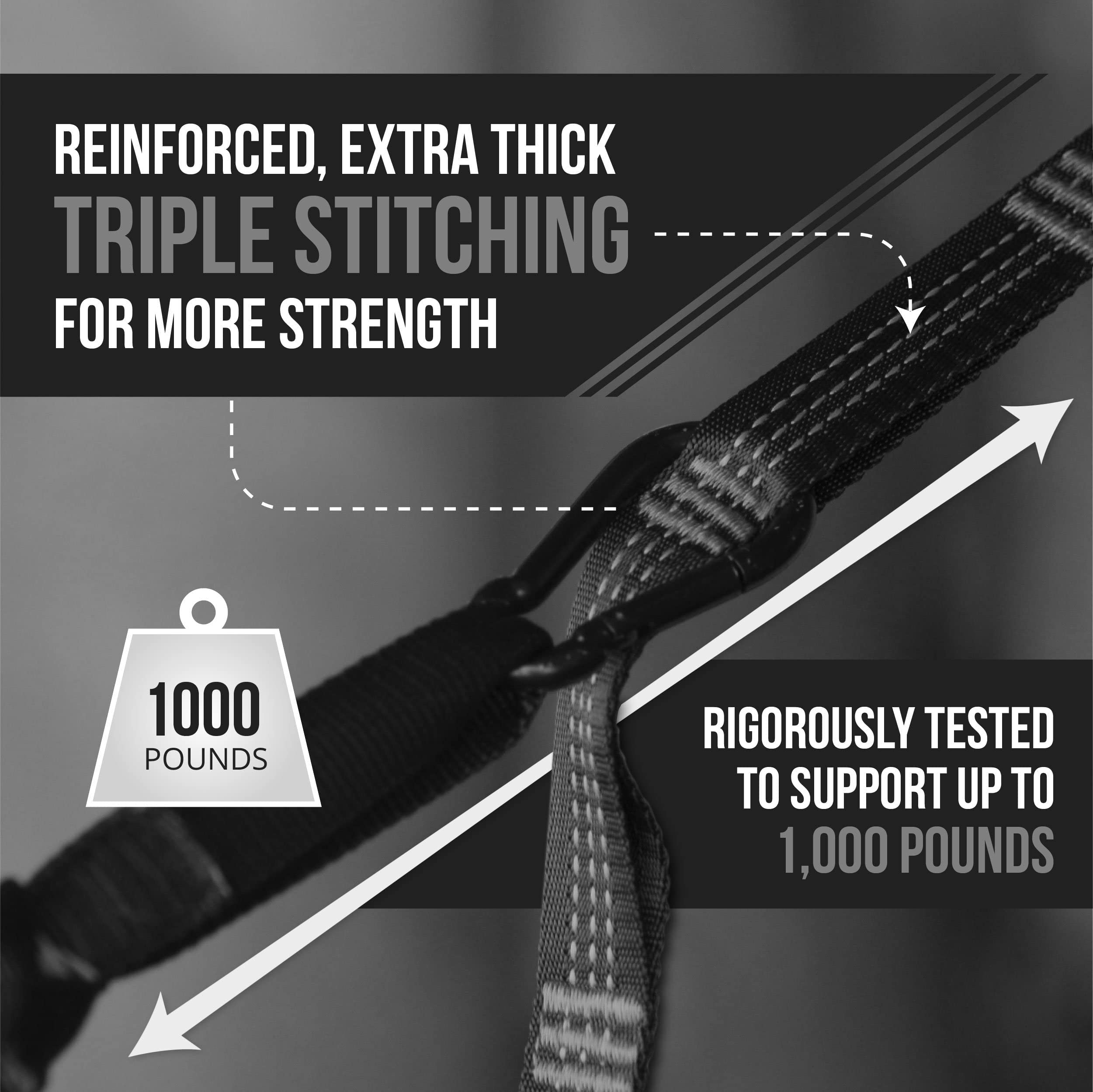 Bear Butt Double Camping Hammock with Kodiak Straps, Rain Fly & Bug Net - Portable Outdoor Gear for Backpacking, Hiking & Beach Relaxation