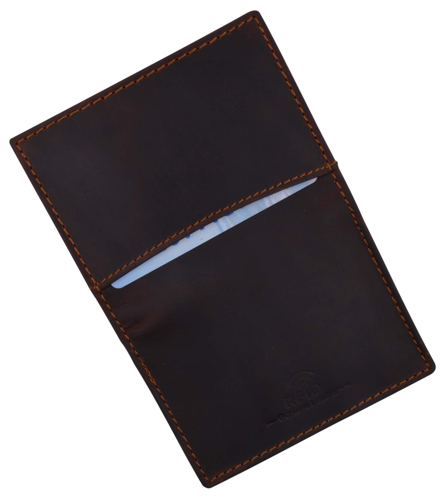 Premium RFID Blocking Vintage Leather Men's Expandable Credit Card Holder - Slim ID Wallet for Travel, Business & Everyday Use