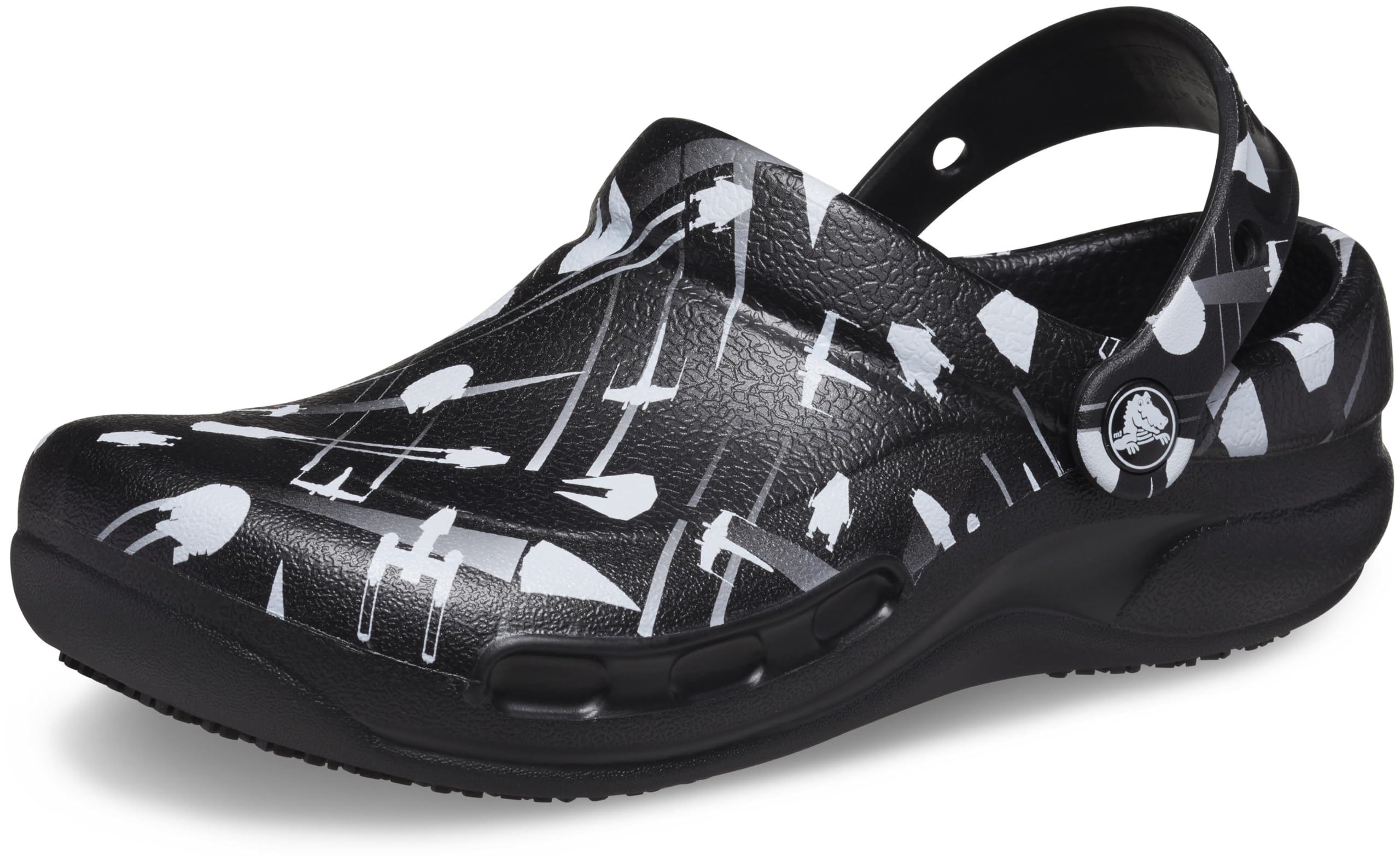 Crocs Unisex-Adult Bistro Graphic Clogs - Slip Resistant Work Shoes for Men & Women | Comfortable Non-Slip Kitchen Shoes for Chefs, Nurses & Restaurant Workers