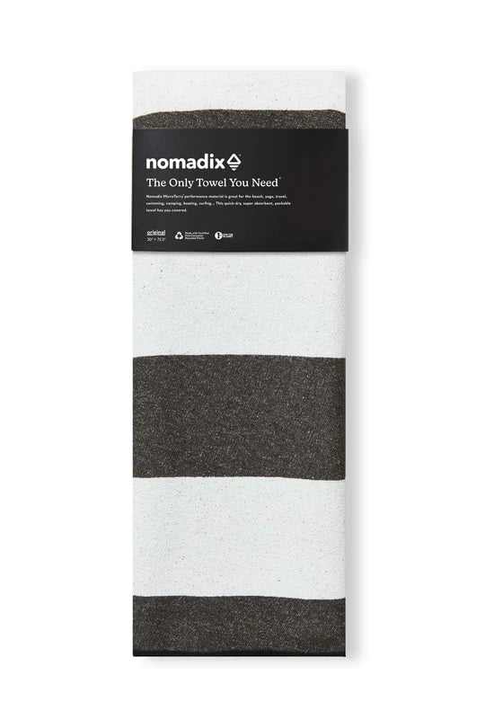 Nomadix Original Striped Quick-Dry Travel Towel - Lightweight & Absorbent for Beach, Yoga, Gym, and Outdoor Adventures