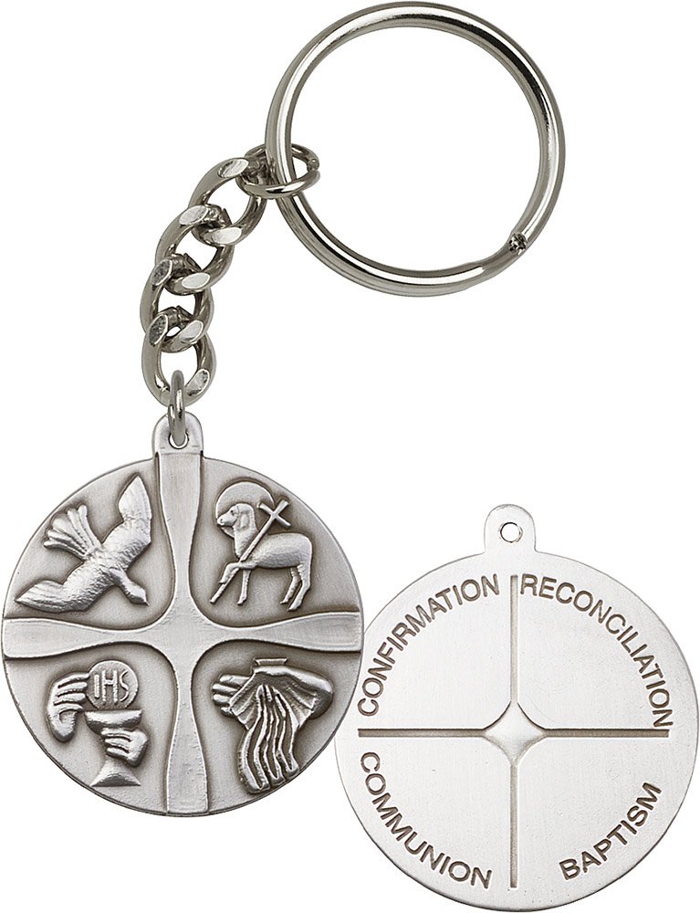 Christian Life Keychain Pendant - Antique Silver Religious Jewelry for Bible Study & Church | Made in USA | Perfect for Gifts, Prayer Groups & Daily Devotion