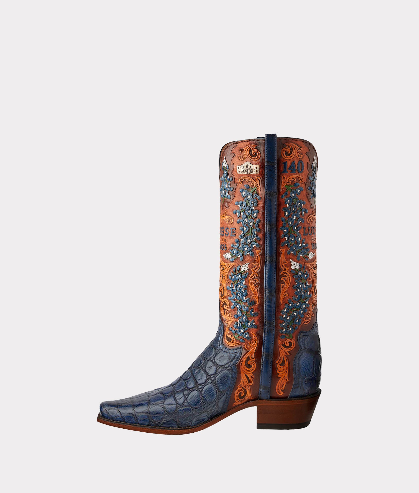Women's Bluebonnet 140th Anniversary Boot in Cavalry Blue - Vintage Western Style Cowgirl Boots for Country Dancing & Rodeo Events