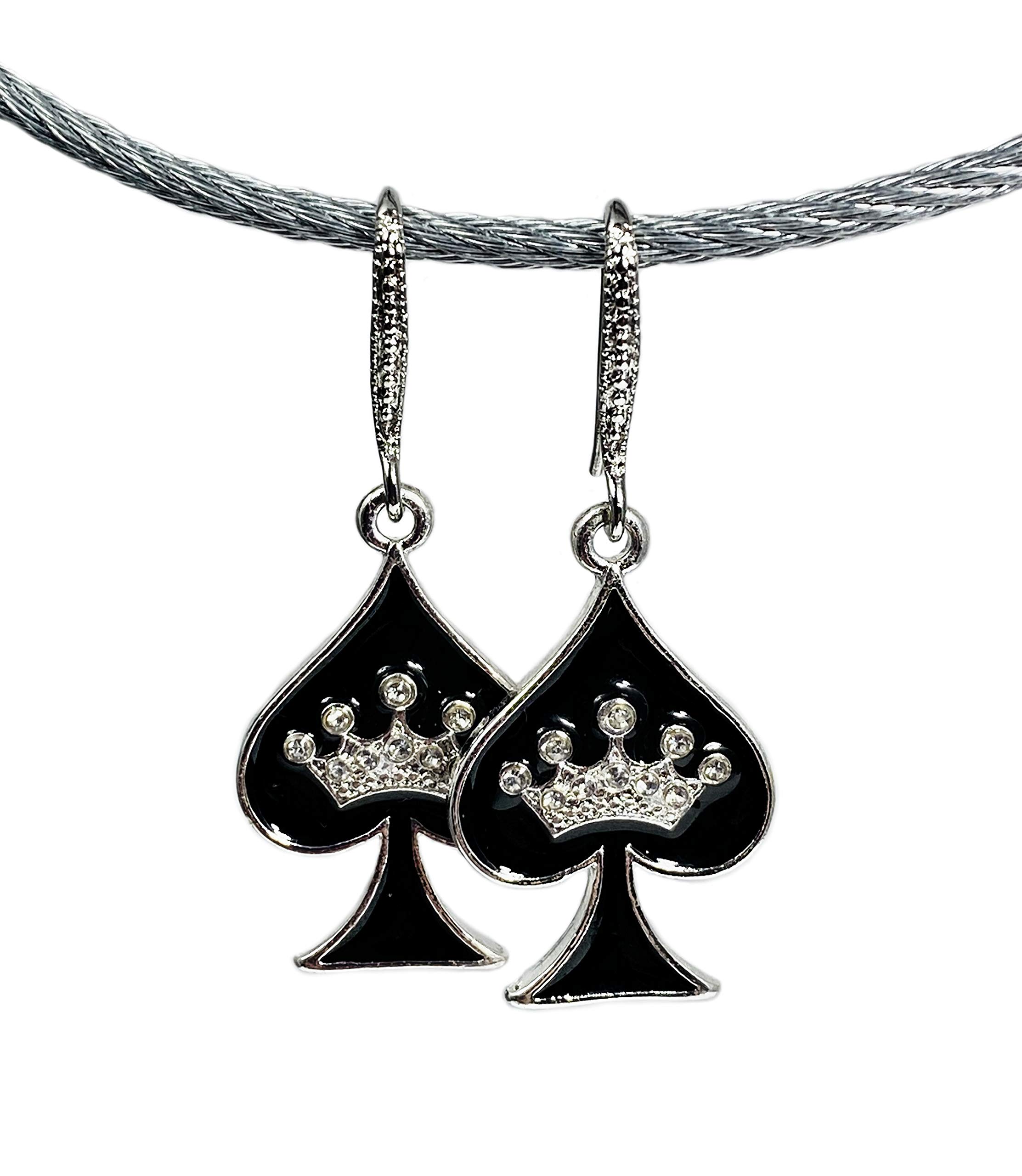 Hotwife Jewelry Set - Sterling Silver Earrings for Women, Hotwife Lifestyle, Vixen, MFM, Queen of Spades QOS, Swinger, Cuckold, Threesome - Perfect for Date Nights, Parties & Lifestyle Events