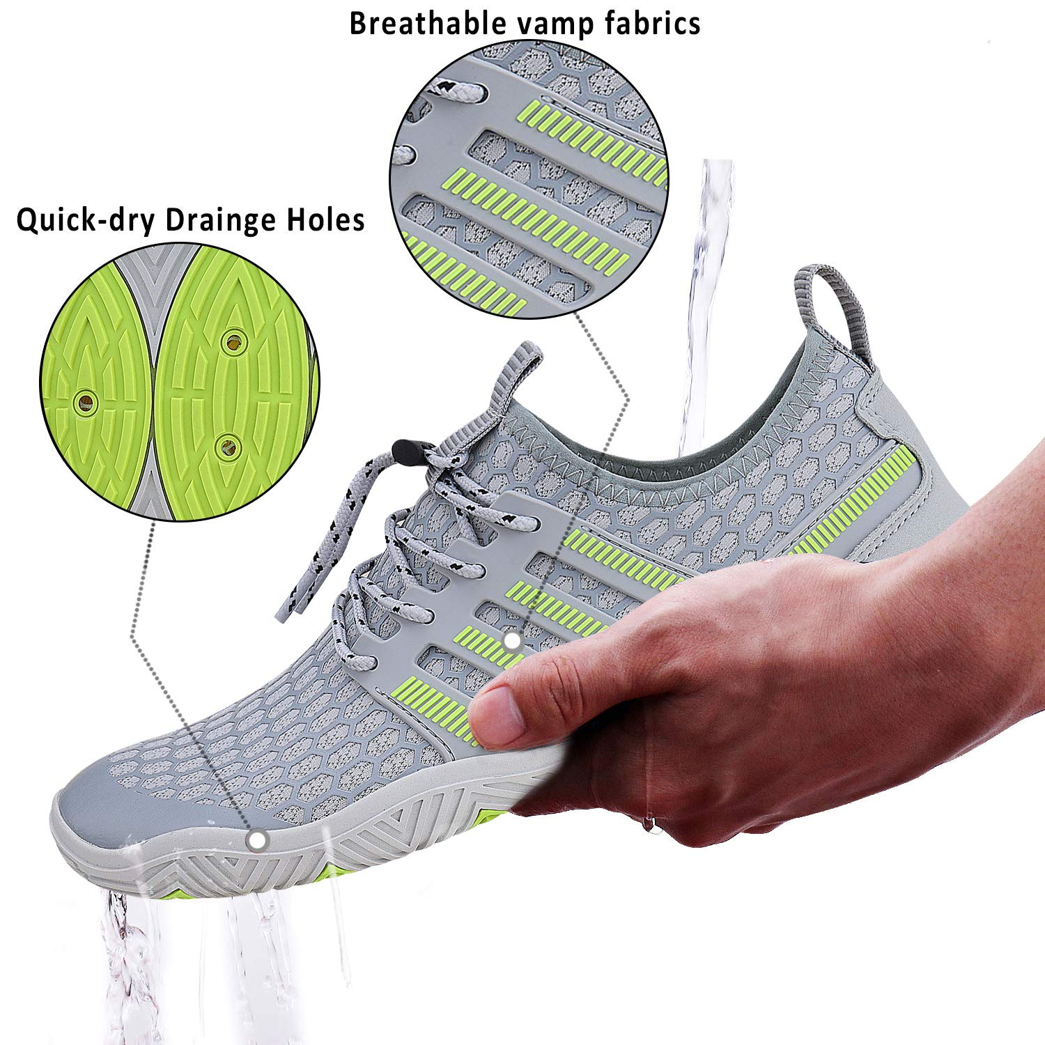 Best Water Shoes for Men & Women - Quick Dry Barefoot Aqua Socks for Swimming, Surfing, Beach, Pool, Yoga & Outdoor Activities - Lightweight Sports Shoes for Water Sports & Travel