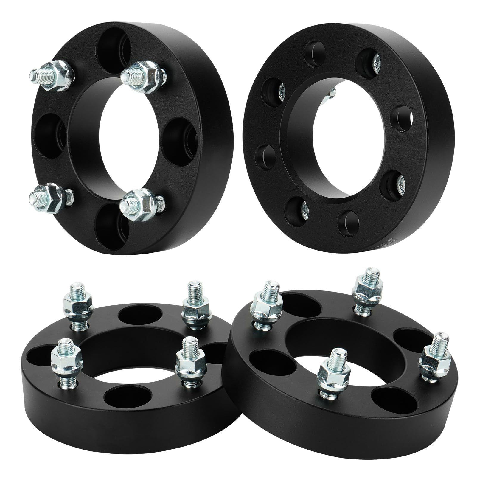 1inch 4X110 ATV Wheel Spacers 76mm Bore Wheel Adapters with 10x1.25 Studs - Compatible with Bombardier DS250 Quest Traxter, Honda ATC TRX, Kawasaki KFX KLF KVF, Suzuki LT, Yamaha YFB YFM YXR - Enhance Stability & Off-Road Performance