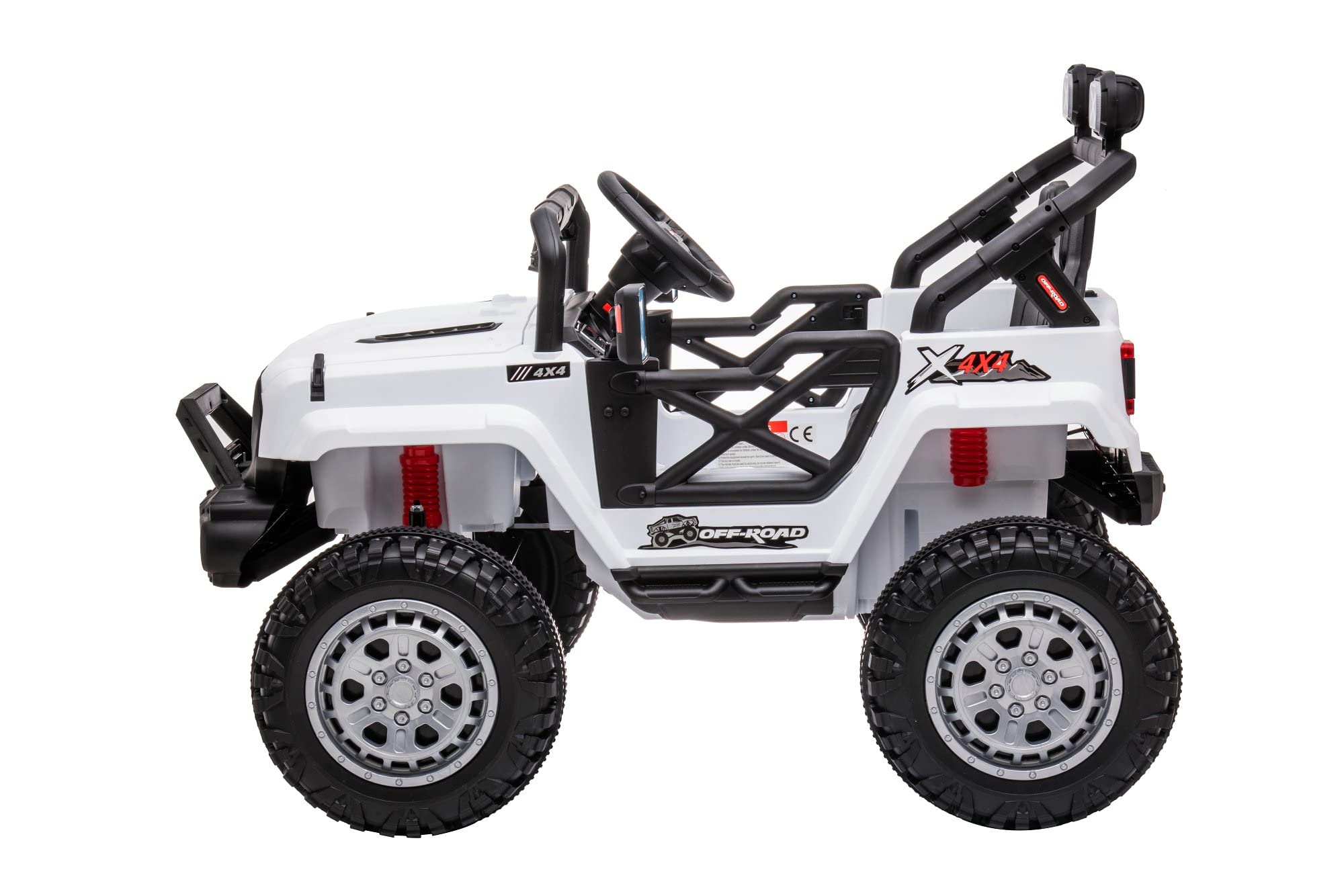 DAKOTT 12V Kids Electric Ride On Truck with Storage Space, 2.4G Parental Remote Control, MP3 Player, LED Lights & Spring Suspension - Perfect for Indoor & Outdoor Play, Birthday Gifts for Boys Girls Ages 3-8