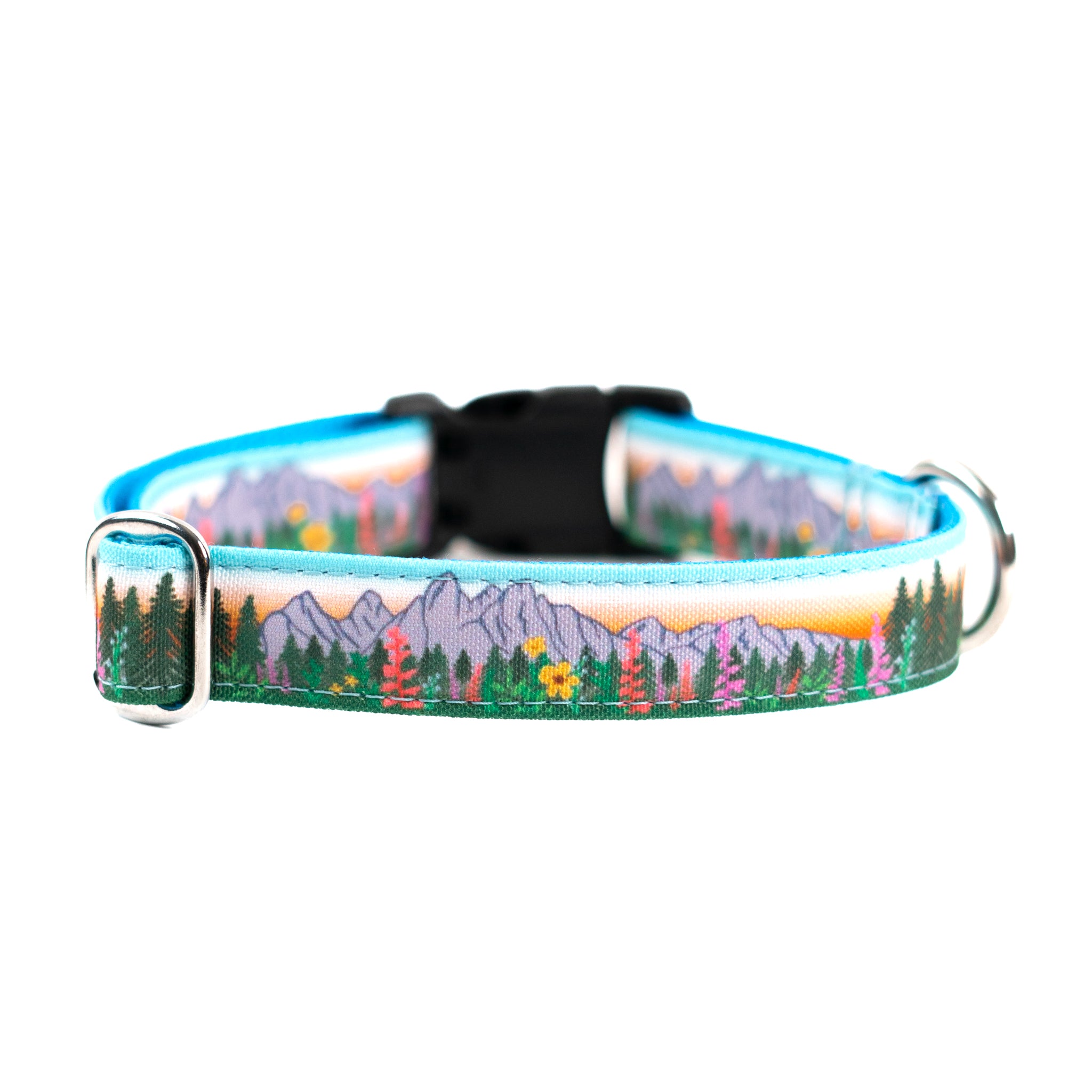 Premium Teton Sunrise Dog Collar - Durable Nylon Pet Collar with Adjustable Buckle, Reflective Strip for Safety - Perfect for Hiking, Walking & Outdoor Adventures