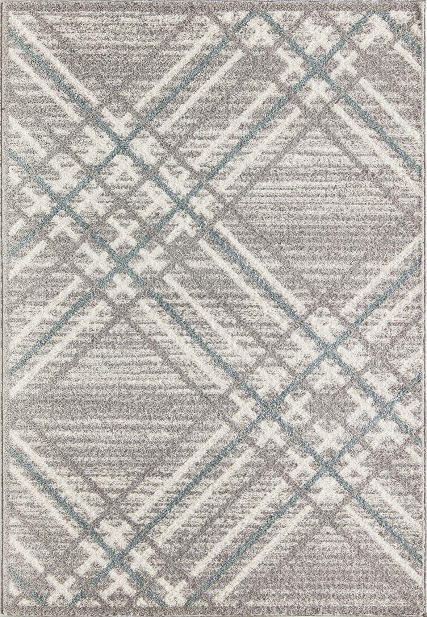 Rugs America Tyson DV10B Gray Moroccan Geometric Area Rug 9x12 Feet - Perfect for Living Room, Bedroom & Office Decor