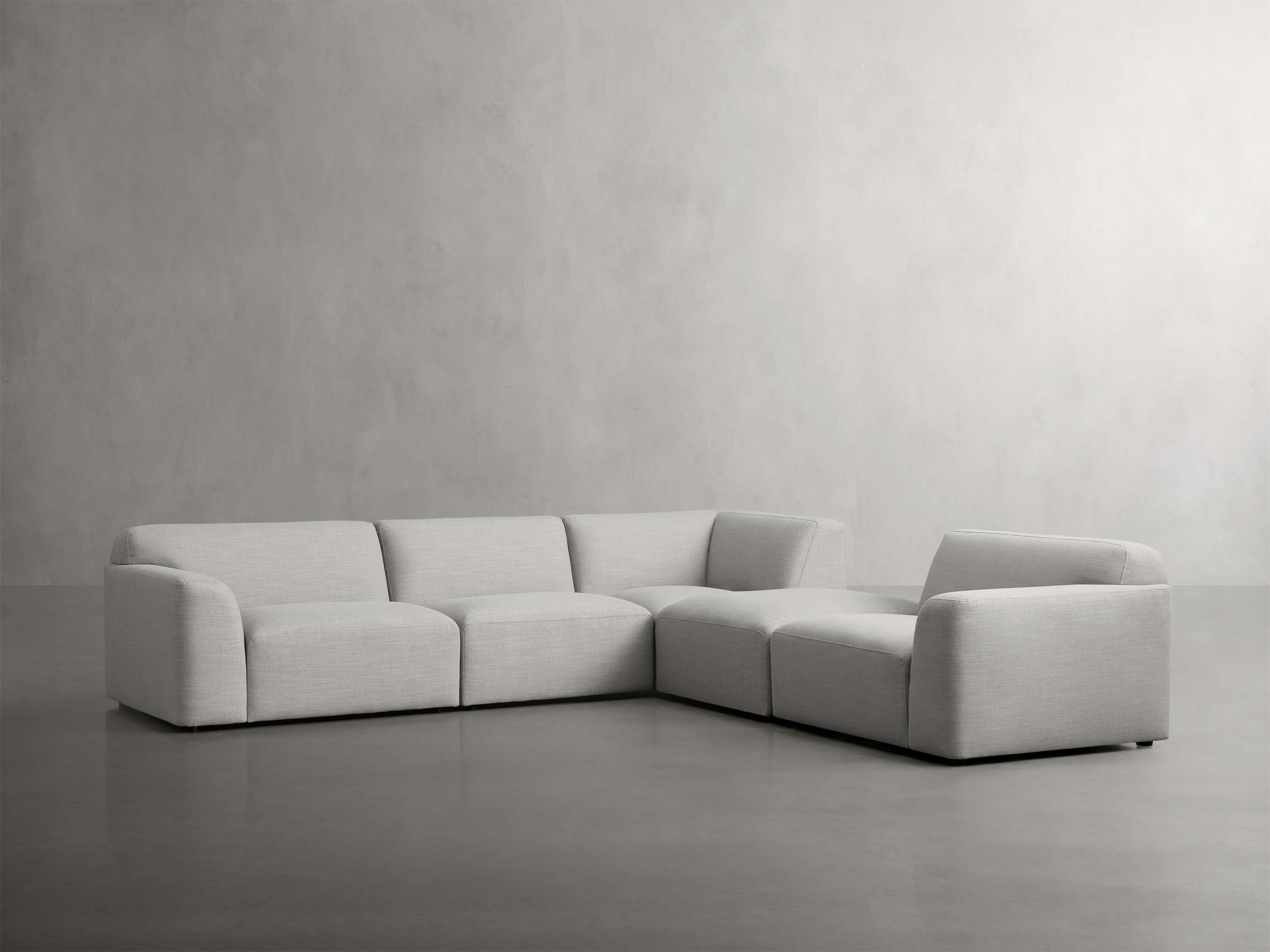 Duncan 5-Piece Open Sectional Sofa Set - Modern L-Shaped Couch with Chaise Lounge for Living Room, Family Room & Home Theater