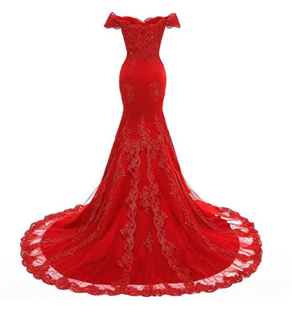 Elegant Off Shoulder V Neck Mermaid Evening Dress for Women - Beaded Prom Gown for Wedding Guest & Special Occasions | Perfect for Formal Events, Parties & Red Carpet
