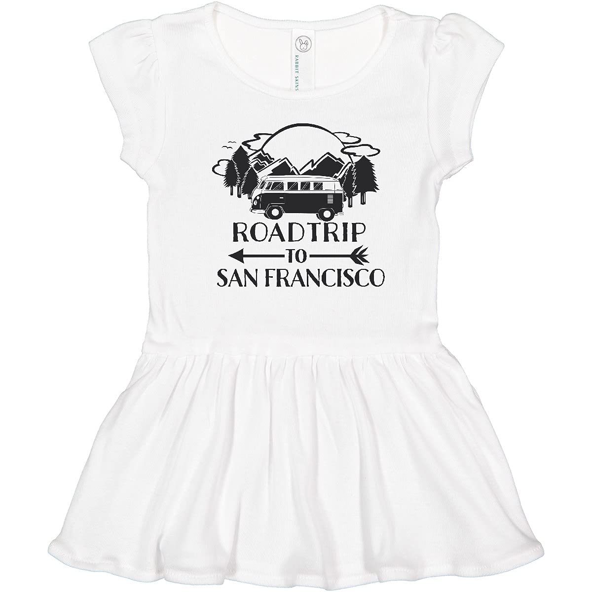 Inktastic Road Trip to San Francisco Toddler Dress - Cute Graphic Tee for Girls, Travel-Themed Outfit for Toddlers, Perfect for Family Vacations & City Adventures