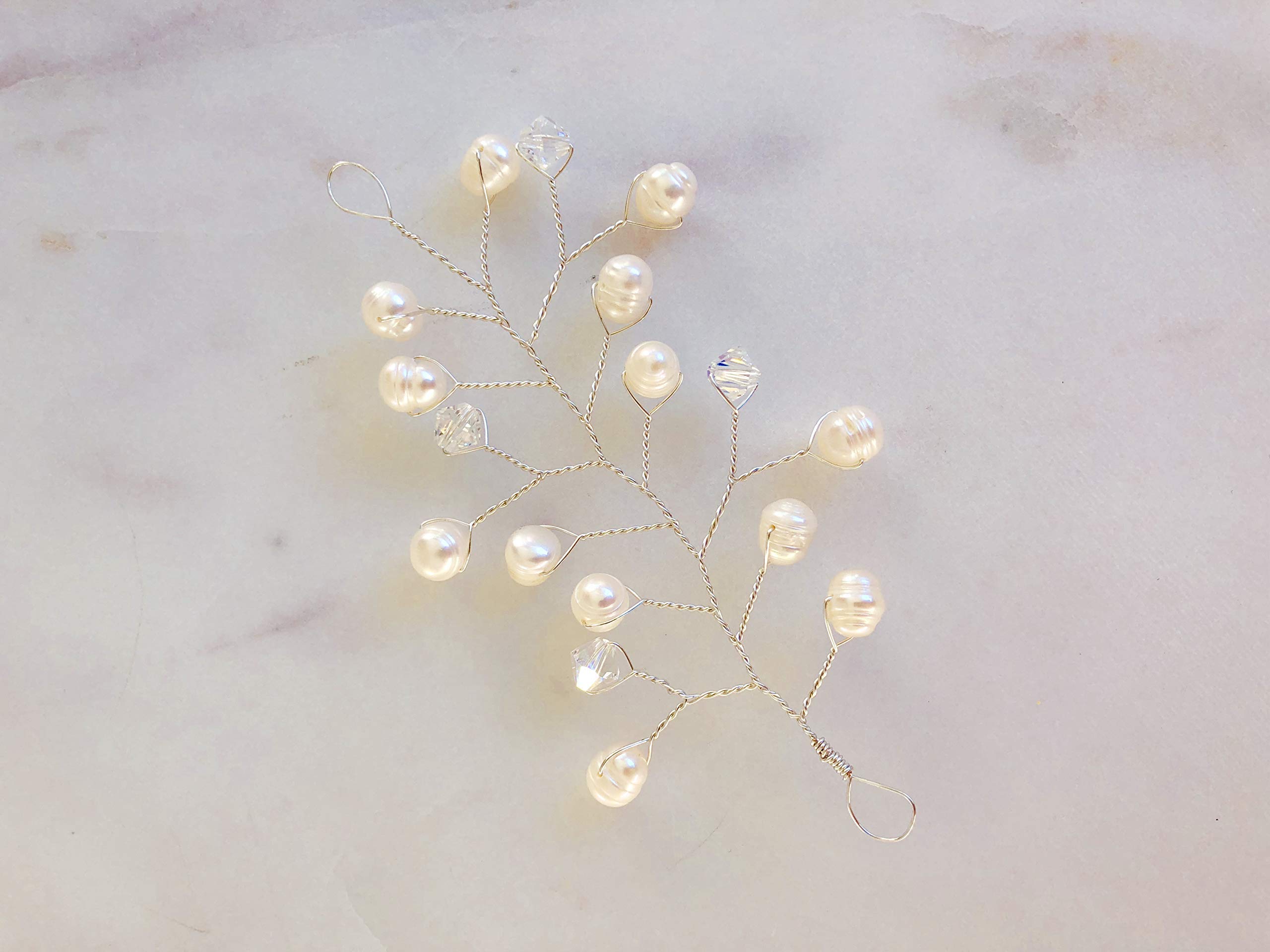 Pearl & Crystal Hair Vine - Elegant Bridal Hair Accessory for Weddings, Flower Girls & Bridesmaids | Perfect Unique Gift for Special Occasions & Photo Shoots