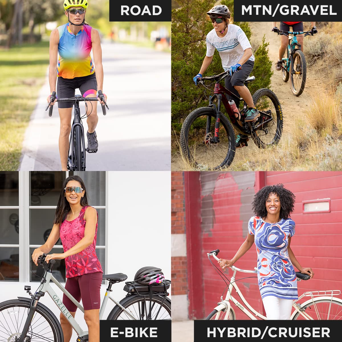 Women's Terry Touring Bike Shorts - 10 Inch Long Inseam Padded Cycling Shorts with Compression, Pockets & Leg Grippers - Perfect for Road Biking, Spinning & Outdoor Workouts
